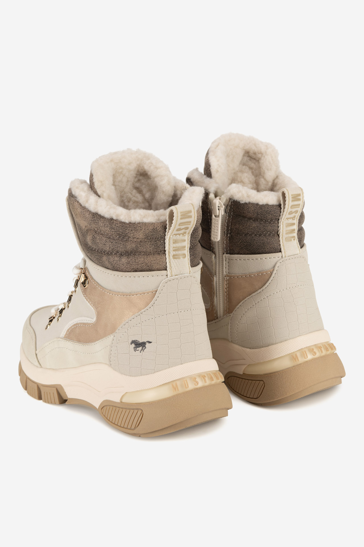 Gležnjarji z vezalkami Čokoladno rjava