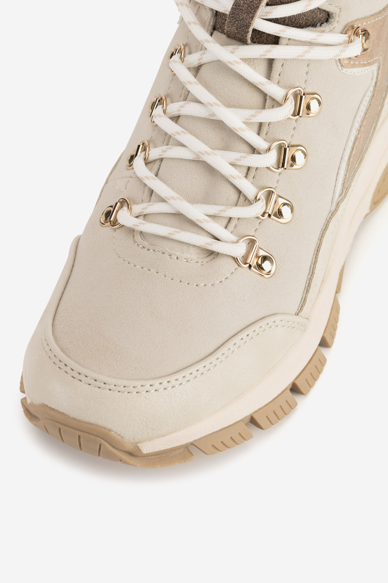 Gležnjarji z vezalkami Čokoladno rjava