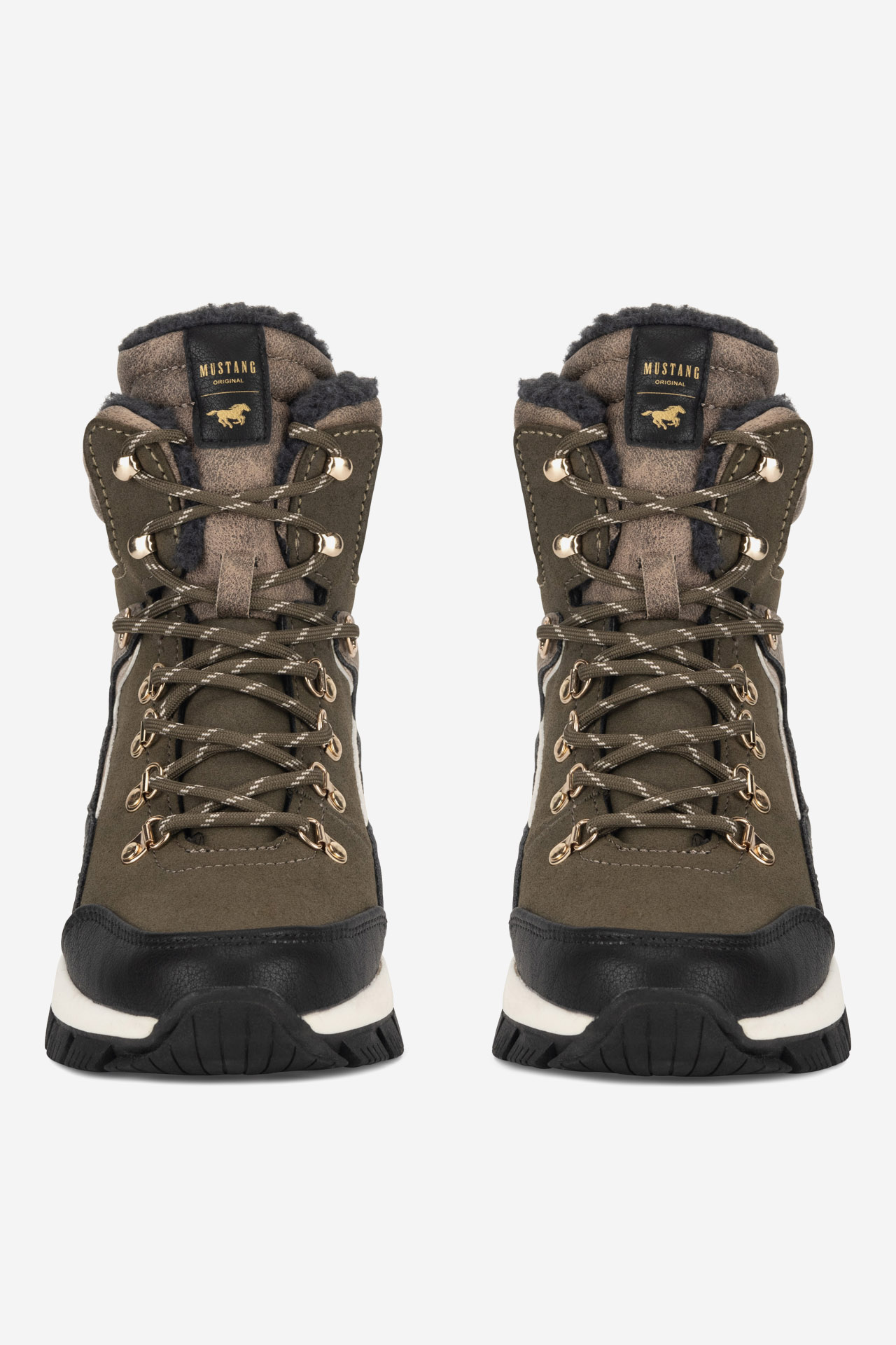 Šněrovací vyšší obuv ČERNÁ