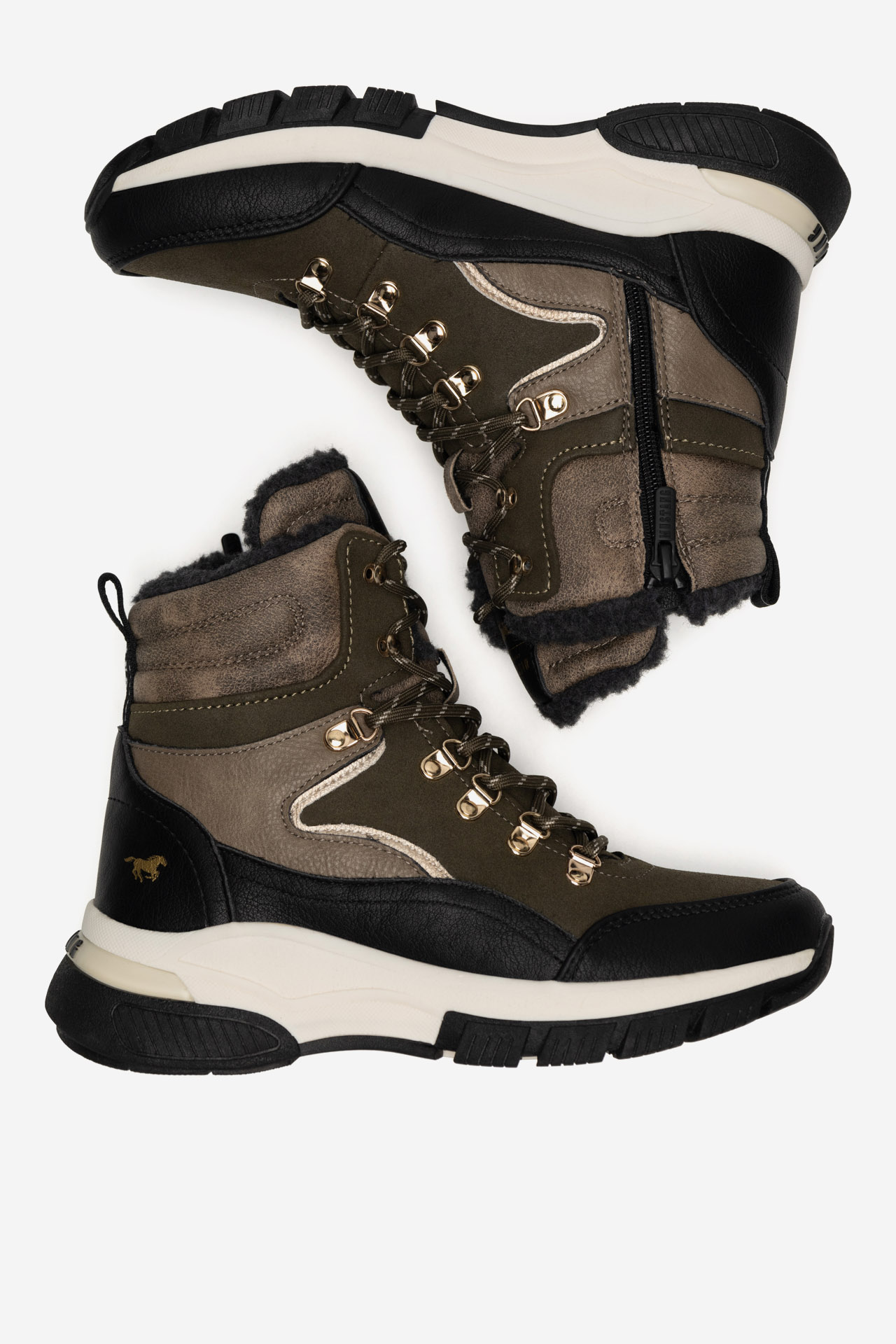 Šněrovací vyšší obuv ČERNÁ