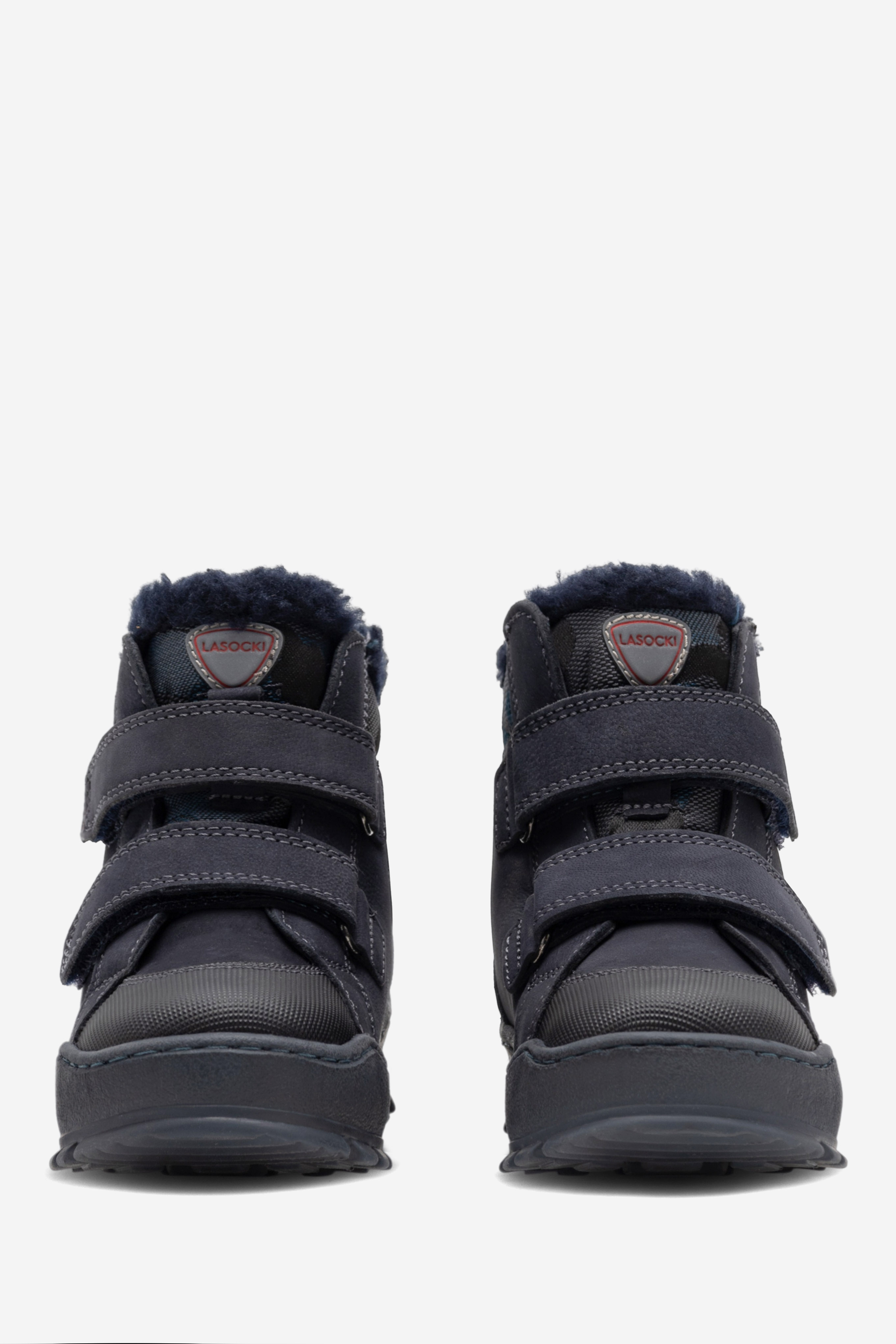 Šněrovací vyšší obuv TMAVĚ MODRÁ