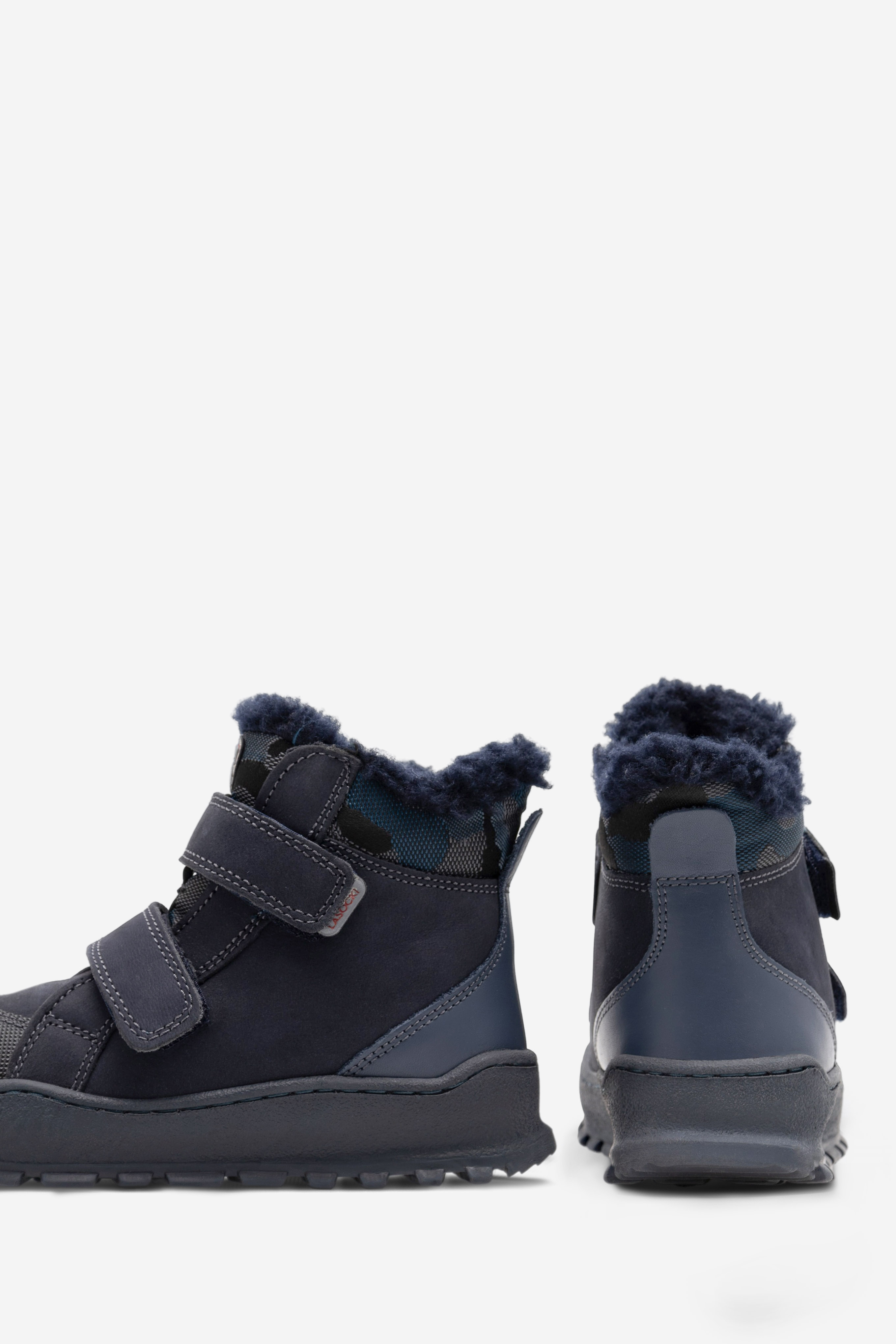 Šněrovací vyšší obuv TMAVĚ MODRÁ