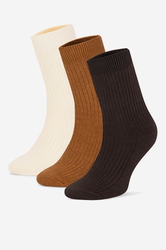 Čarape Gino Rossi 3MB-003-AW24 (3-PACK) Svetlo bež