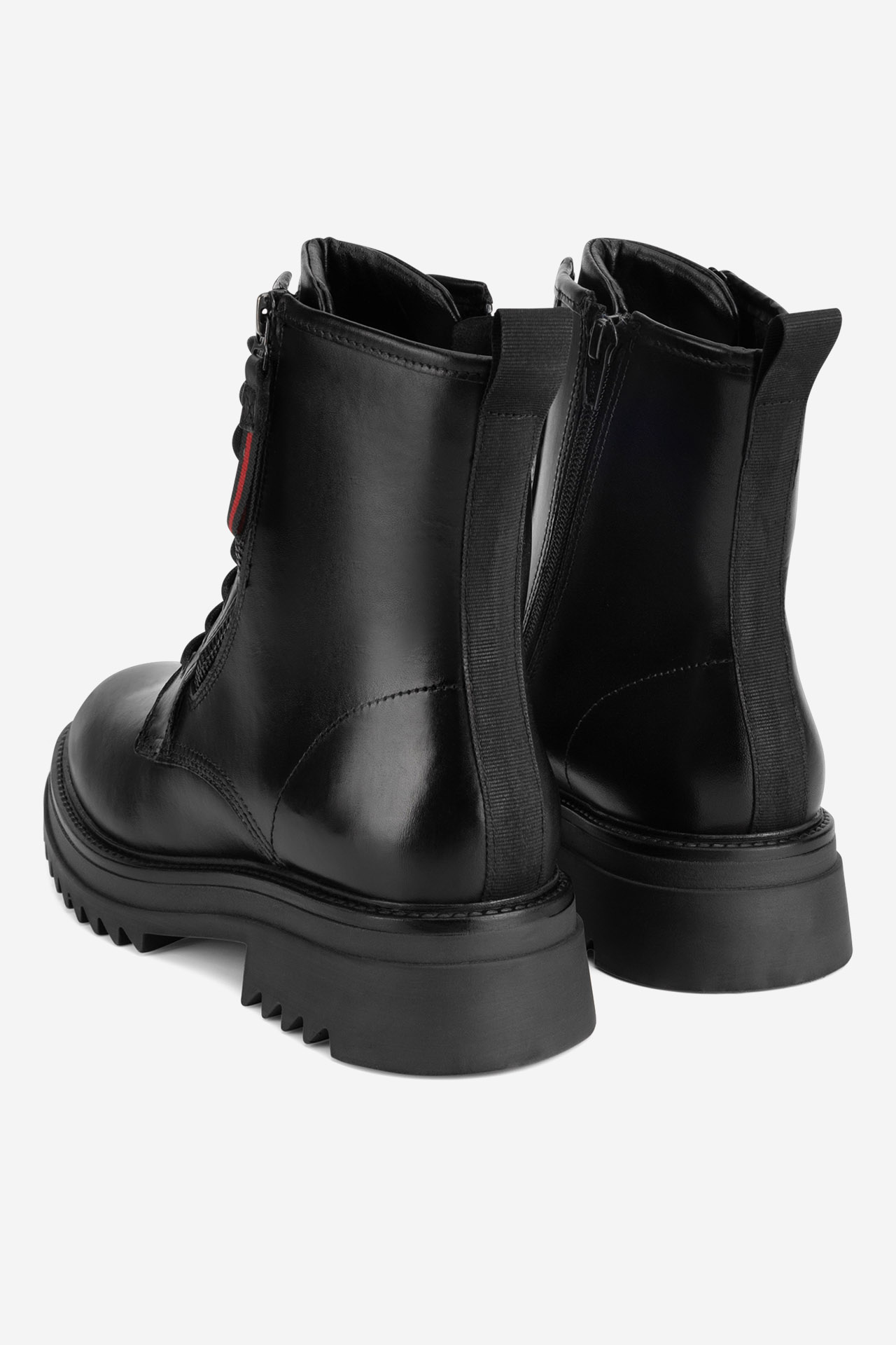 Šněrovací vyšší obuv ČERNÁ