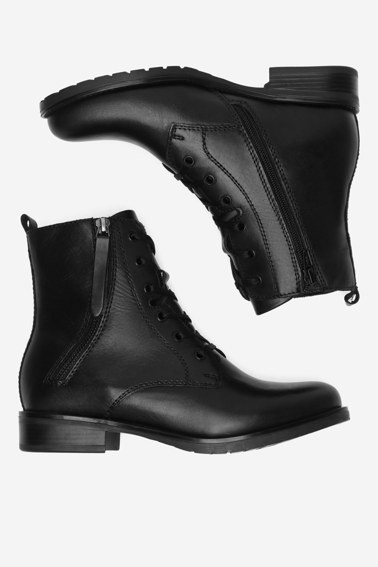 Šněrovací vyšší obuv ČERNÁ