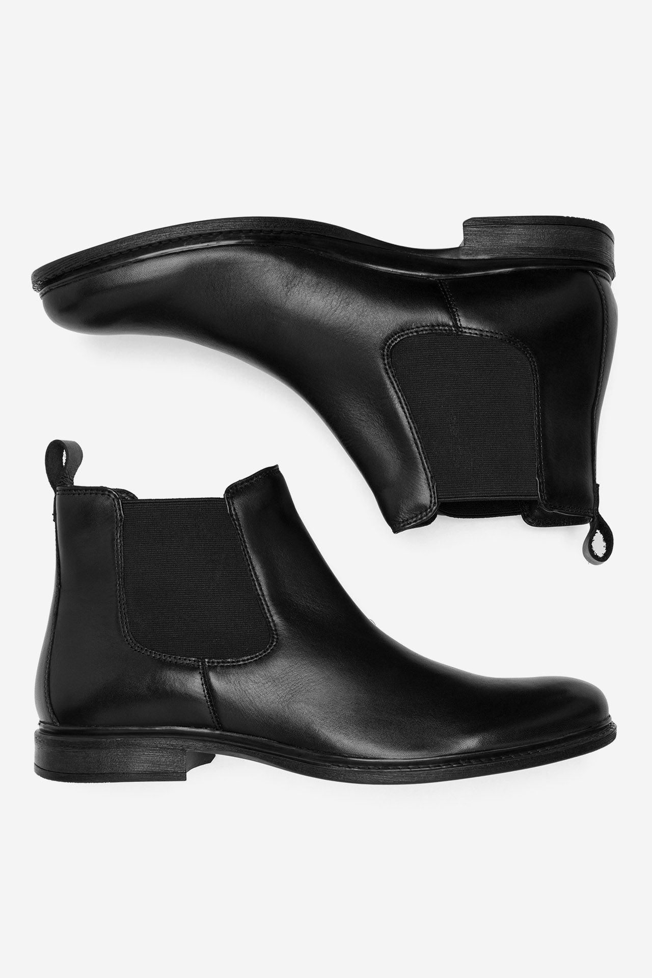 Členková obuv s elastickým prvkom Čierna