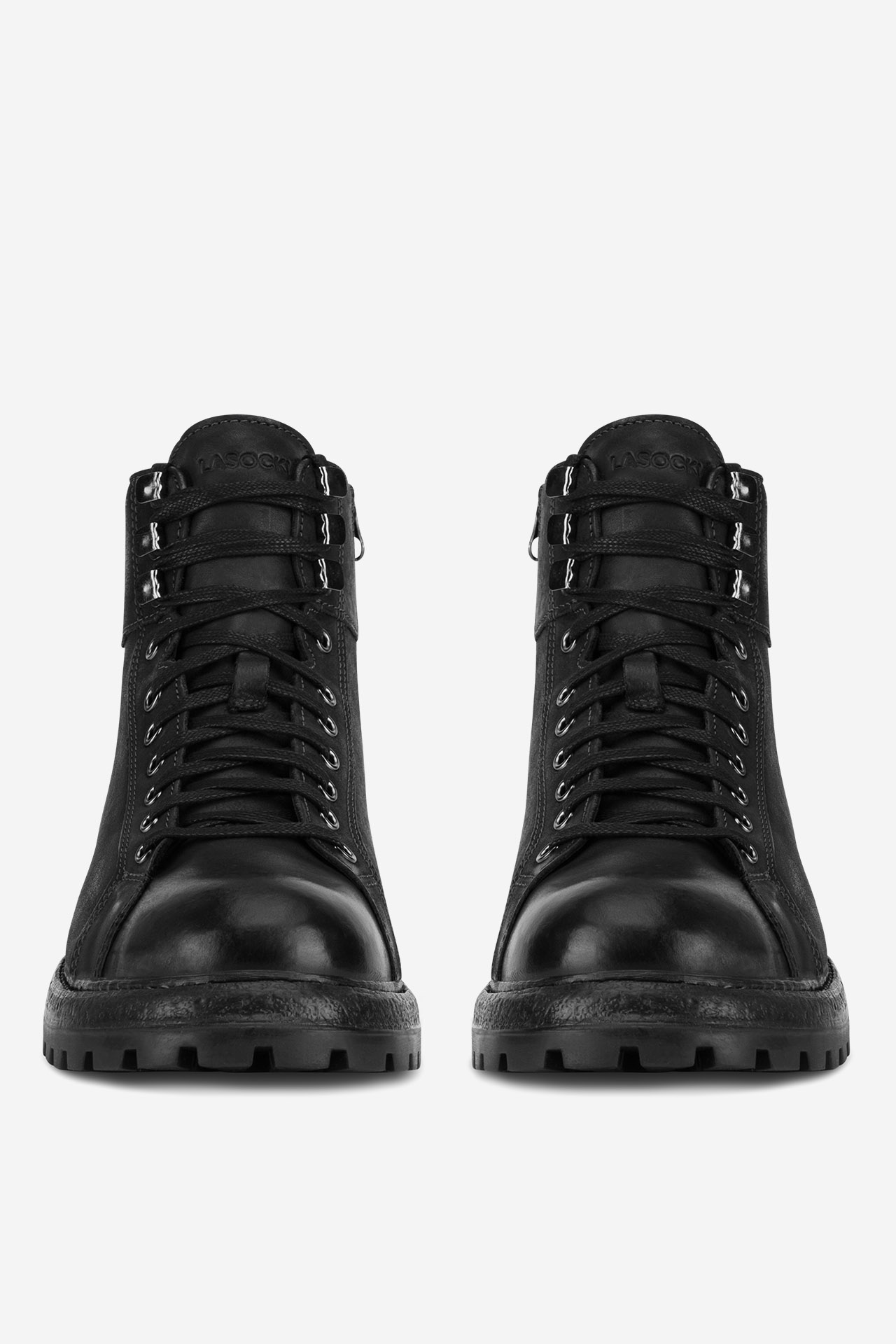 Šněrovací vyšší obuv ČERNÁ