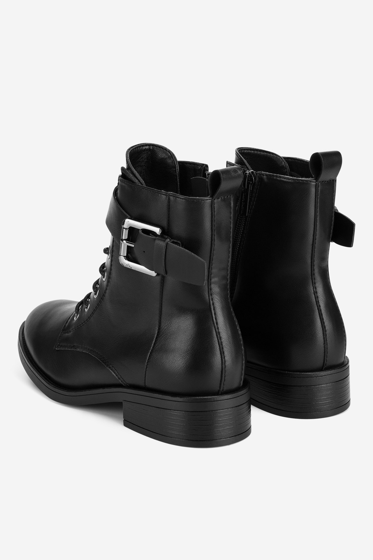 Šněrovací vyšší obuv ČERNÁ