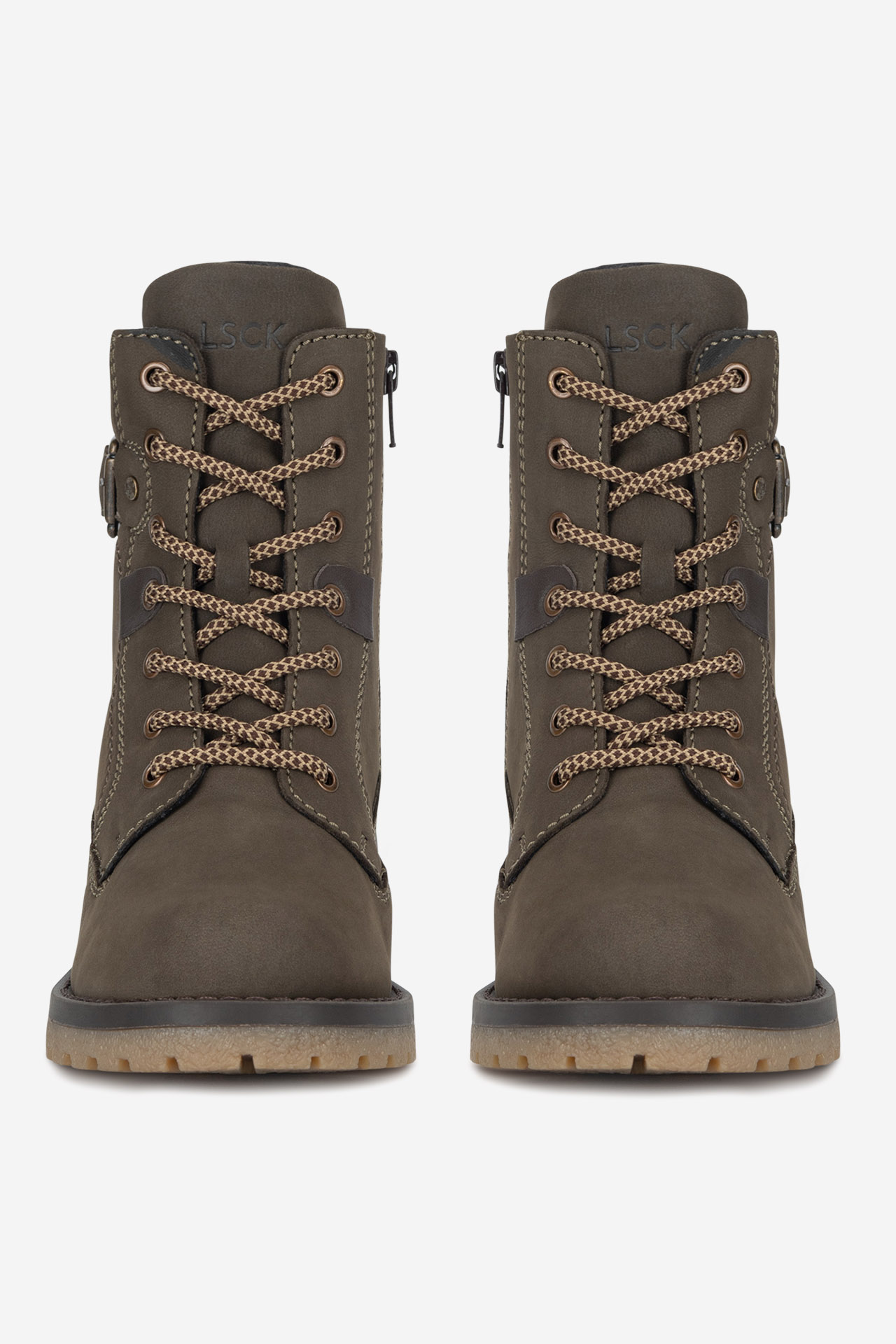 Šněrovací vyšší obuv ZELENÁ