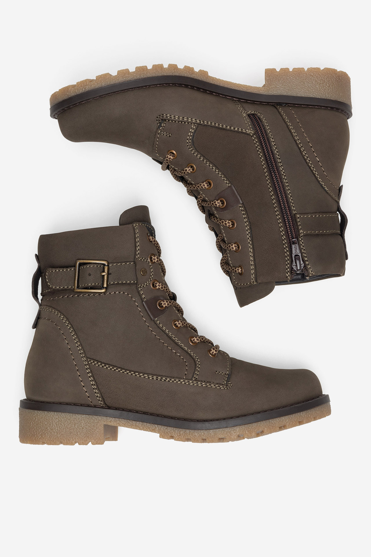 Šněrovací vyšší obuv ZELENÁ