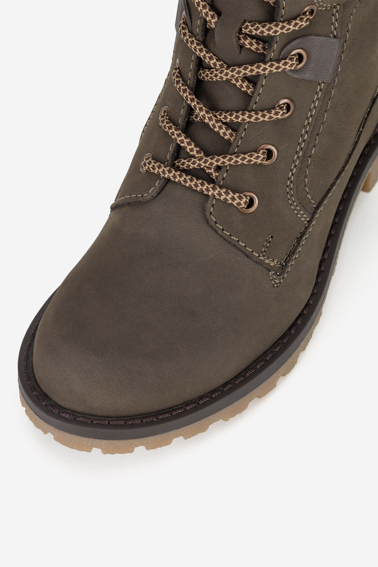 Šněrovací vyšší obuv ZELENÁ