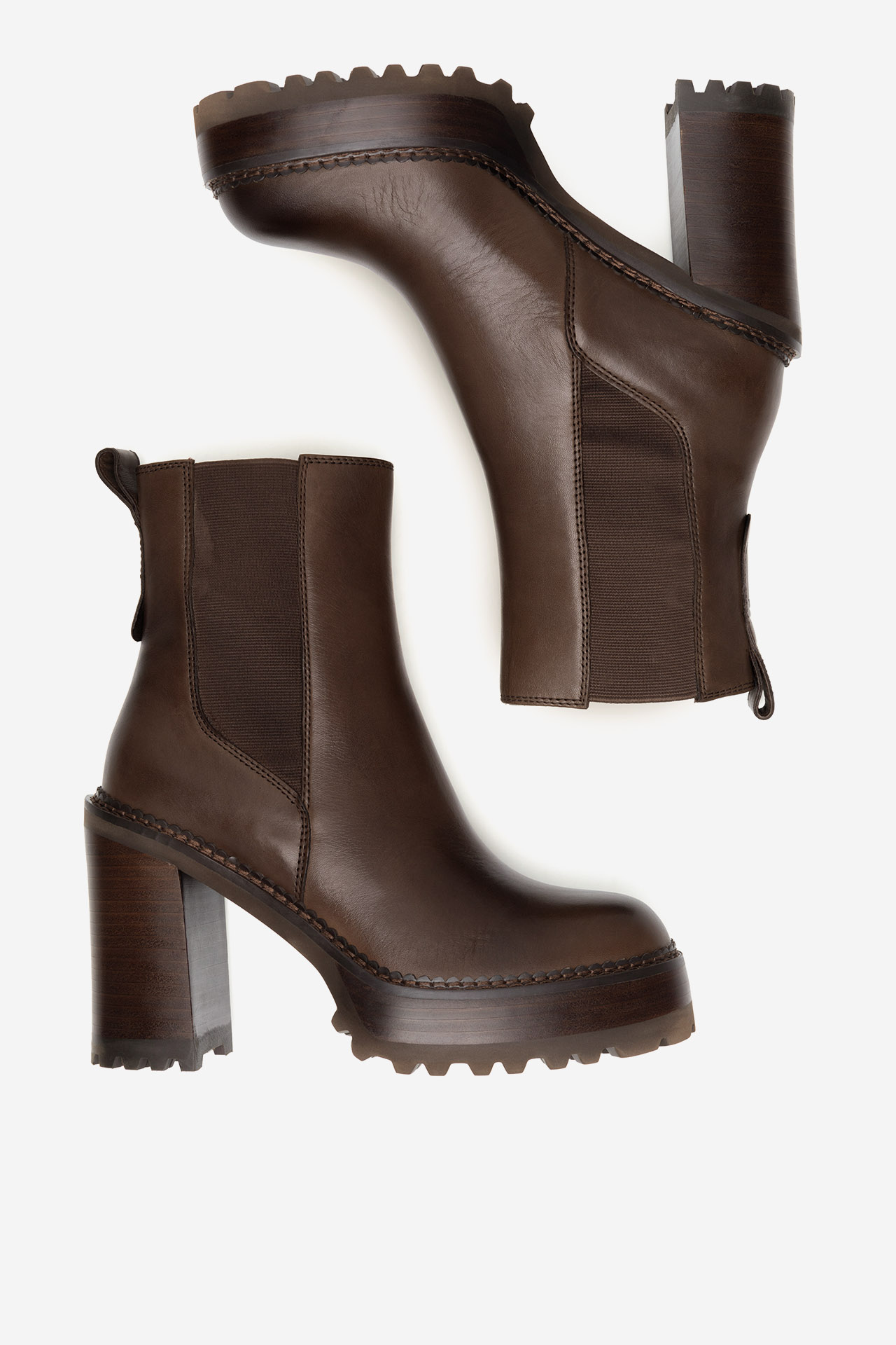 Členková obuv Tmavo hnedá