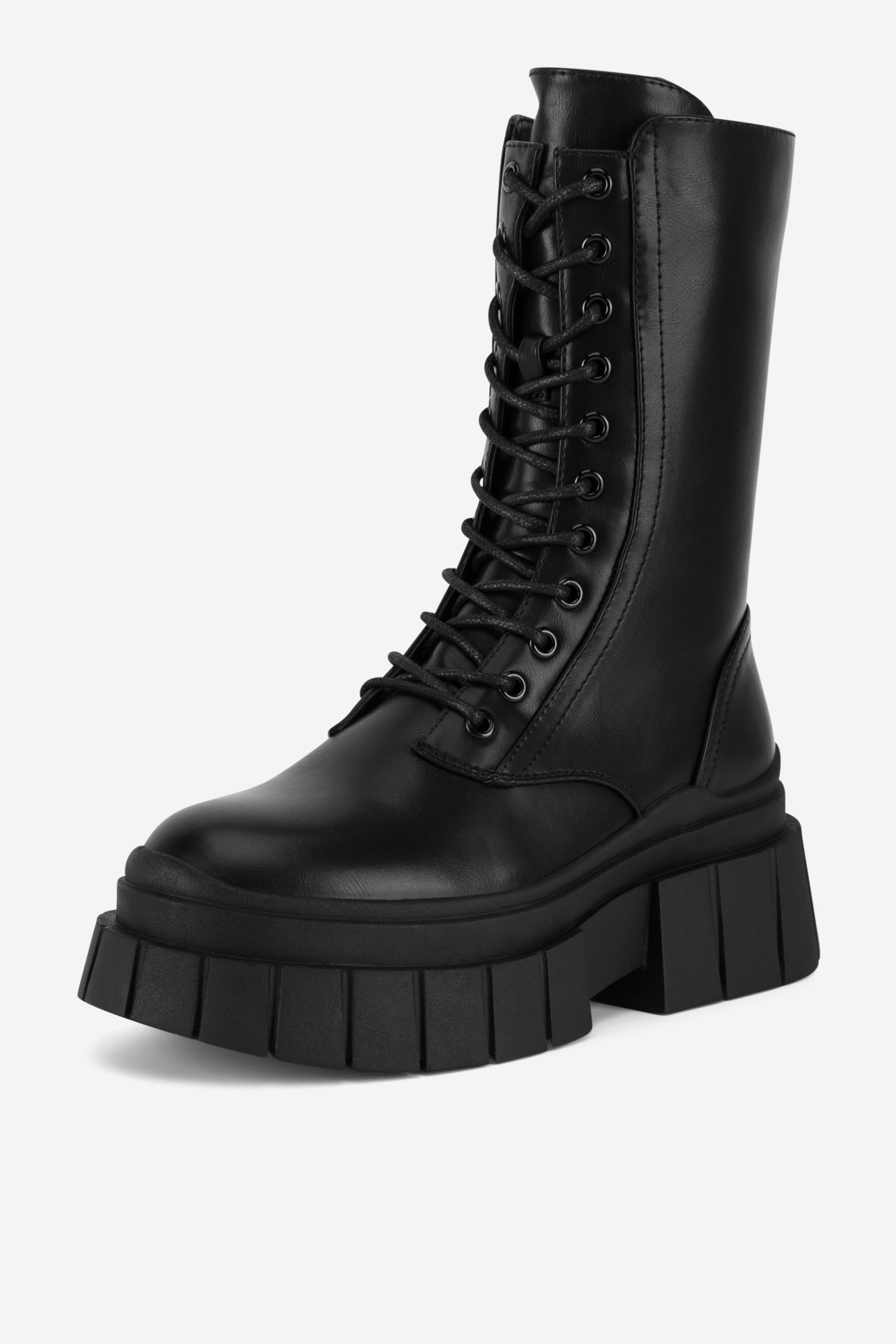 Šněrovací vyšší obuv ČERNÁ