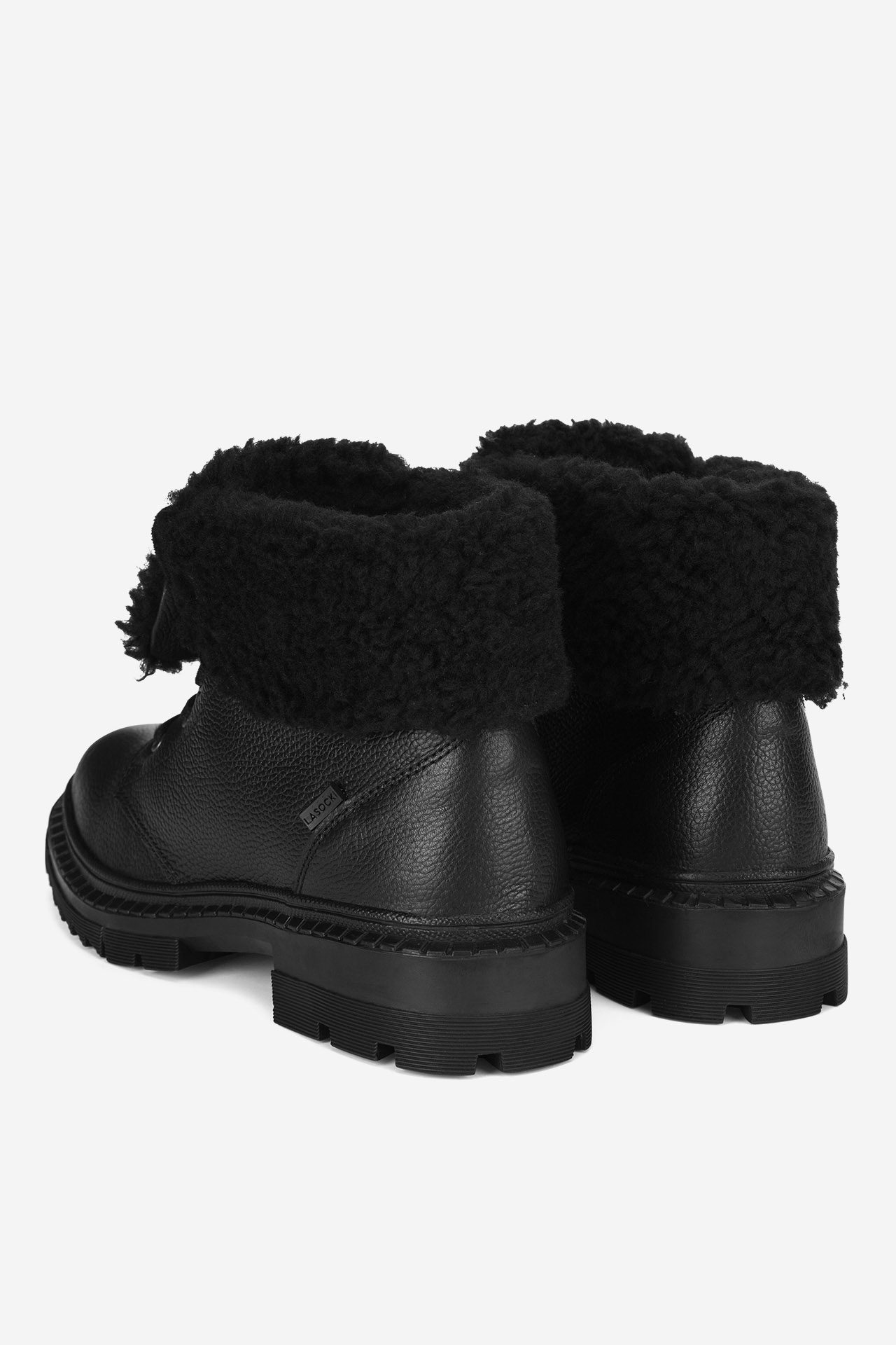 Šněrovací vyšší obuv ČERNÁ