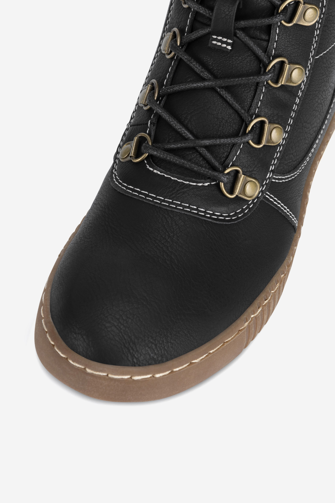 Šněrovací vyšší obuv ČERNÁ