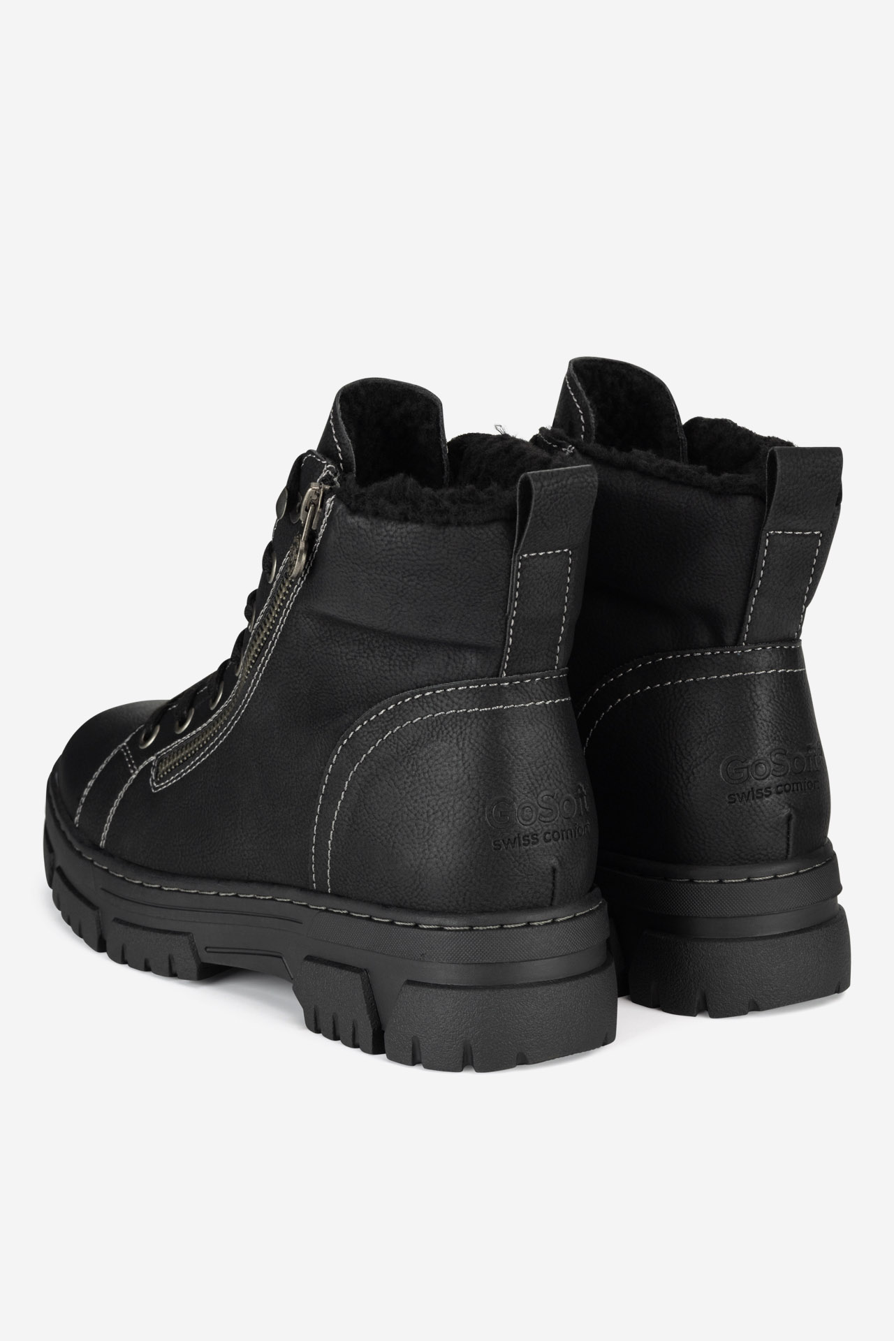 Šněrovací vyšší obuv ČERNÁ