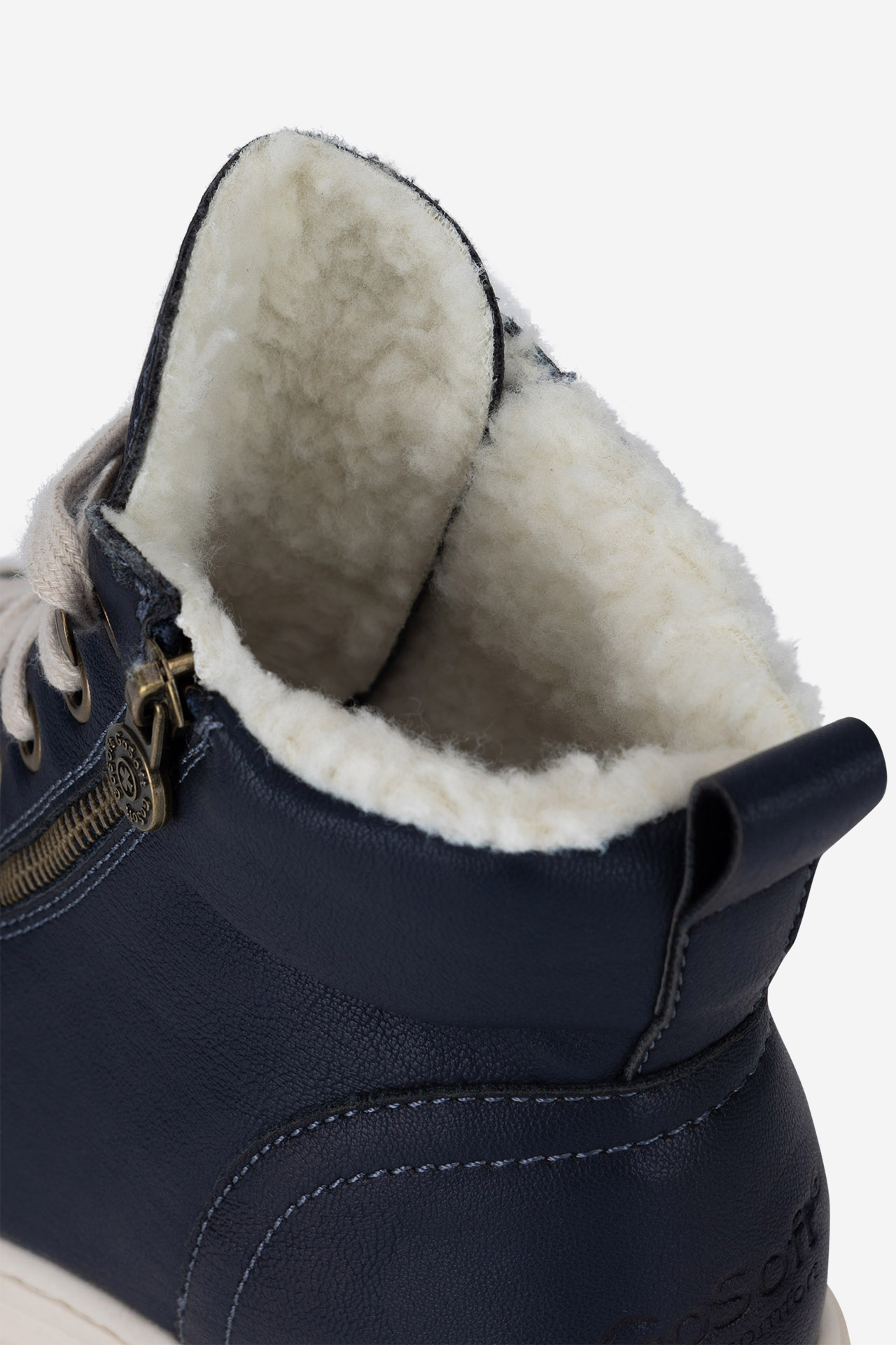 Šněrovací vyšší obuv TMAVĚ MODRÁ