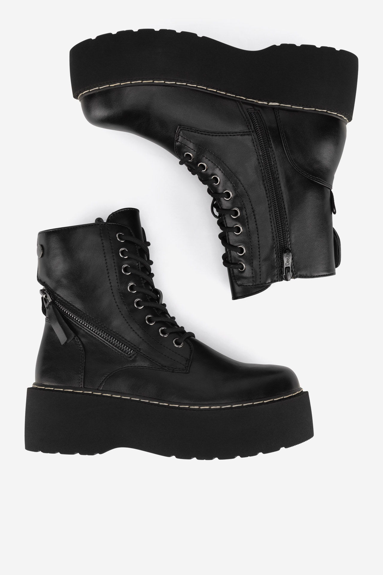 Gležnjarji z vezalkami Črna