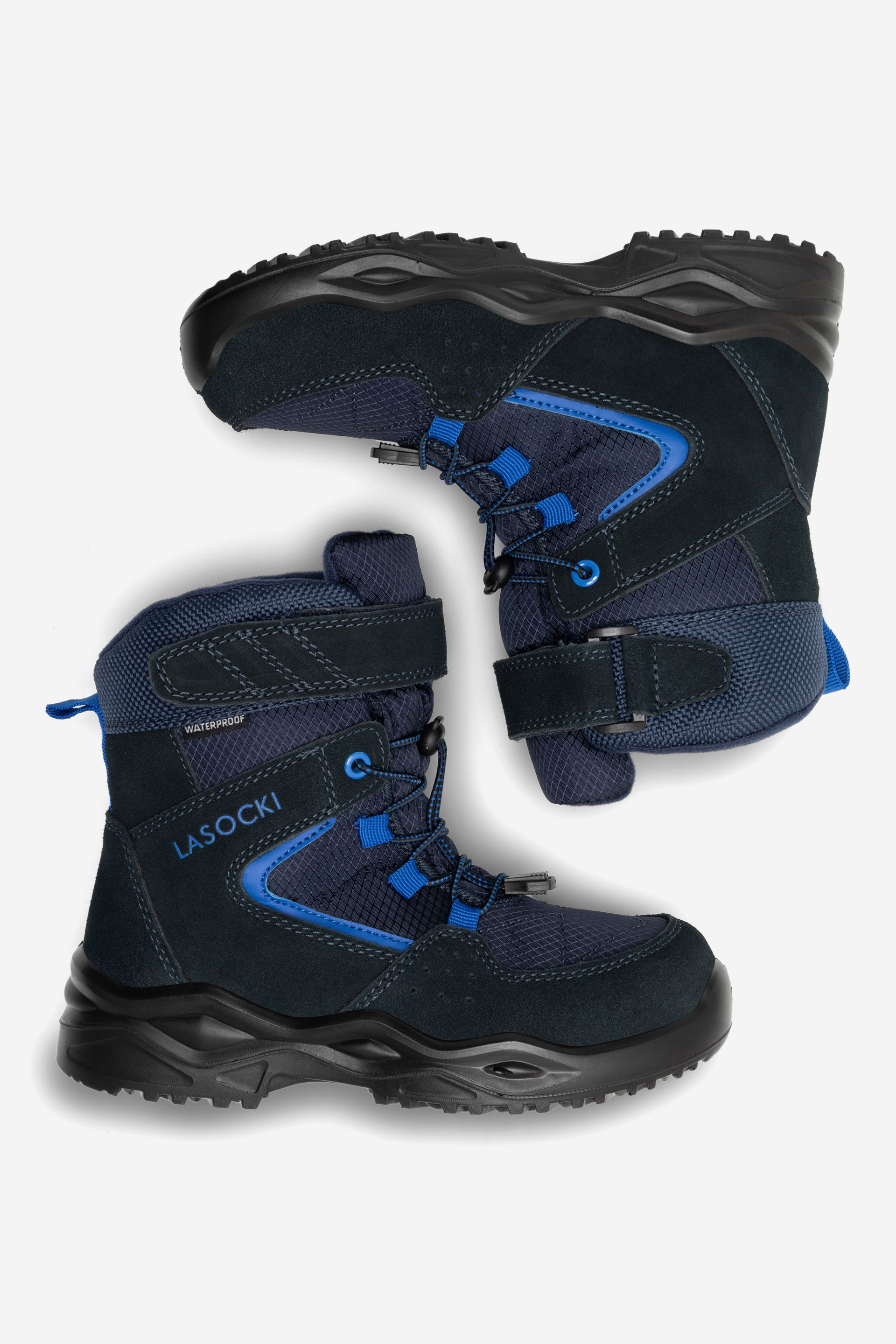 Gležnjarji z vezalkami Mornarsko modra