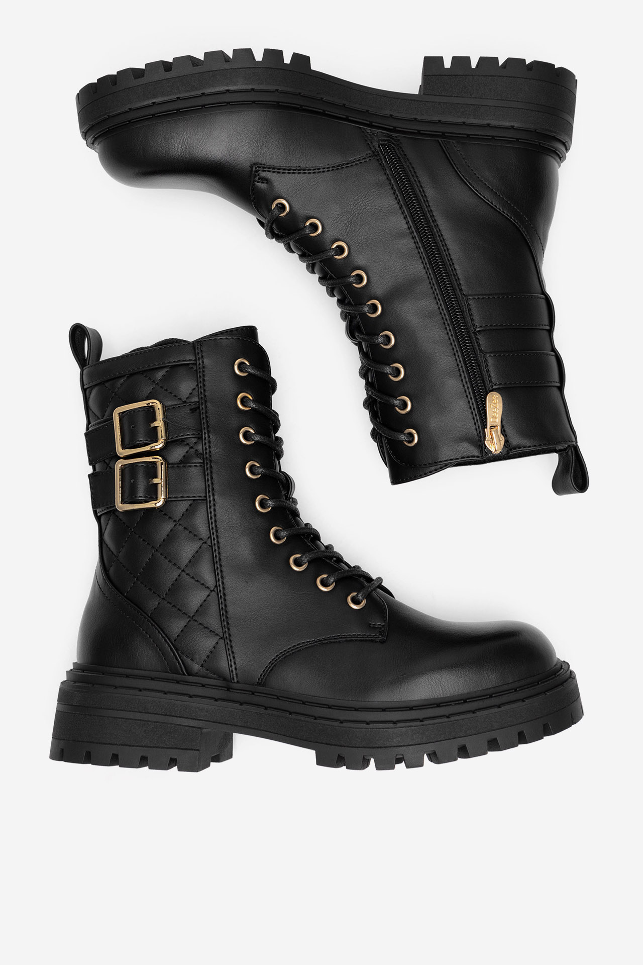 Šnurovacie topánky Čierna