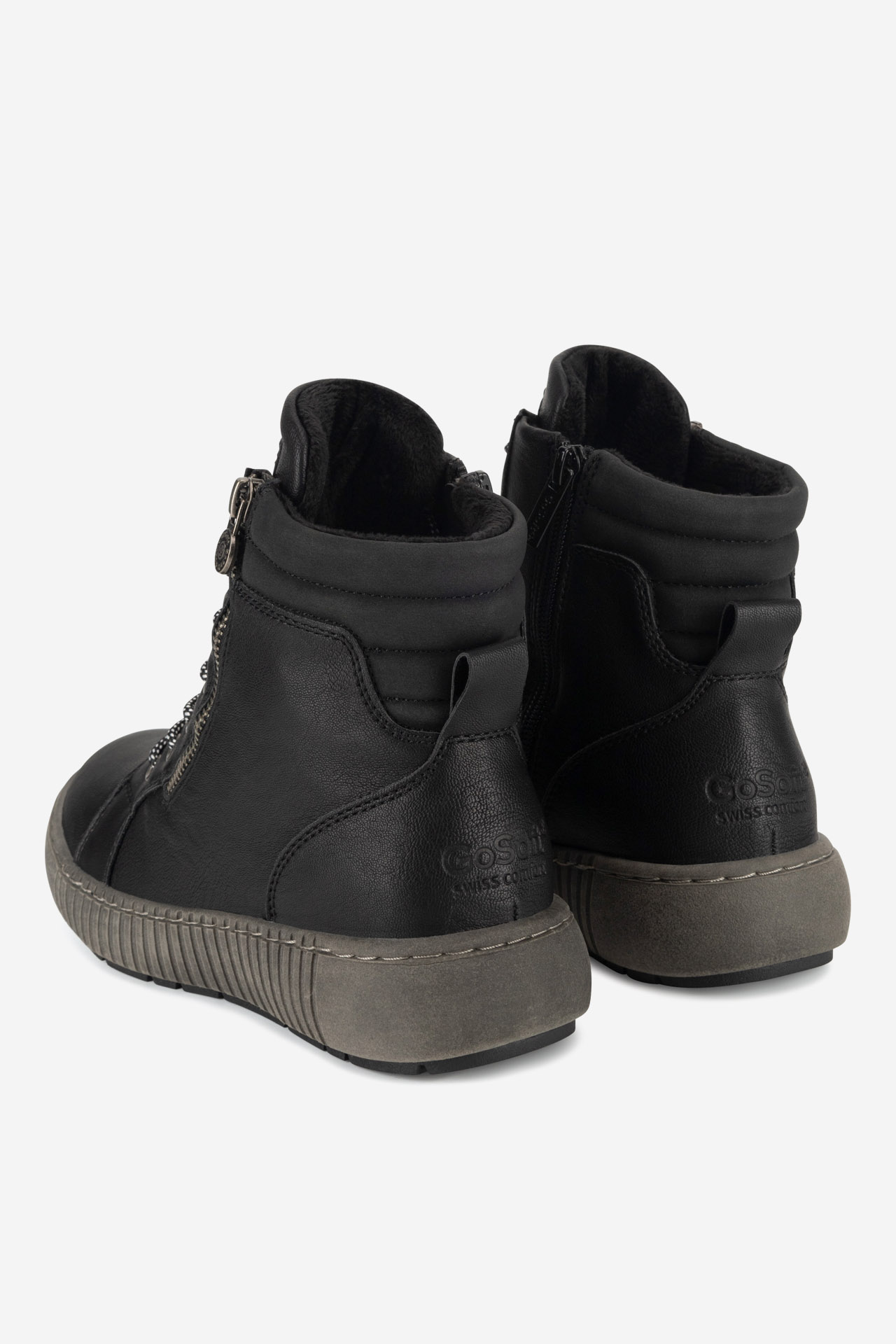 Šněrovací vyšší obuv ČERNÁ