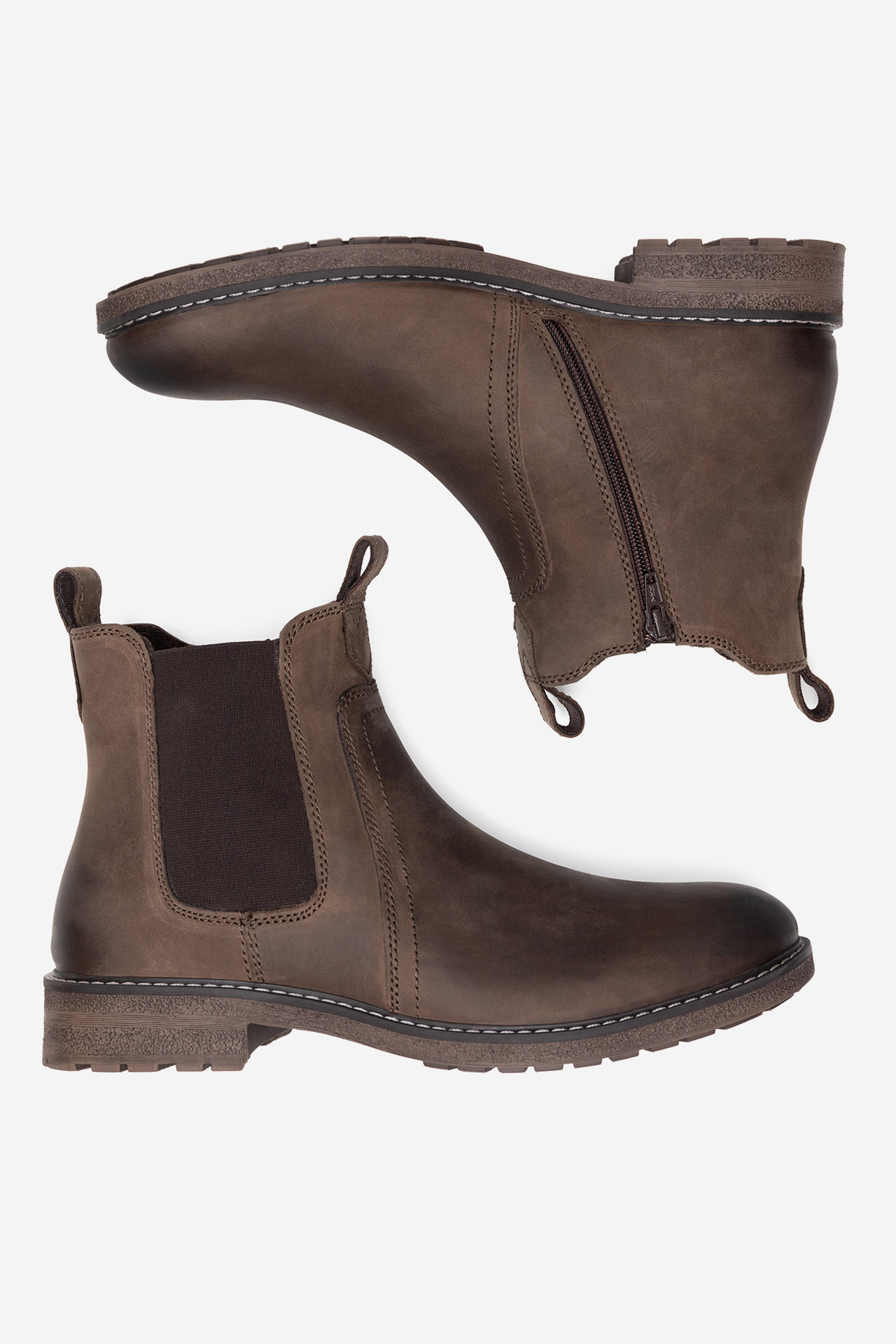 Kotníková obuv TMAVĚ HNĚDÁ