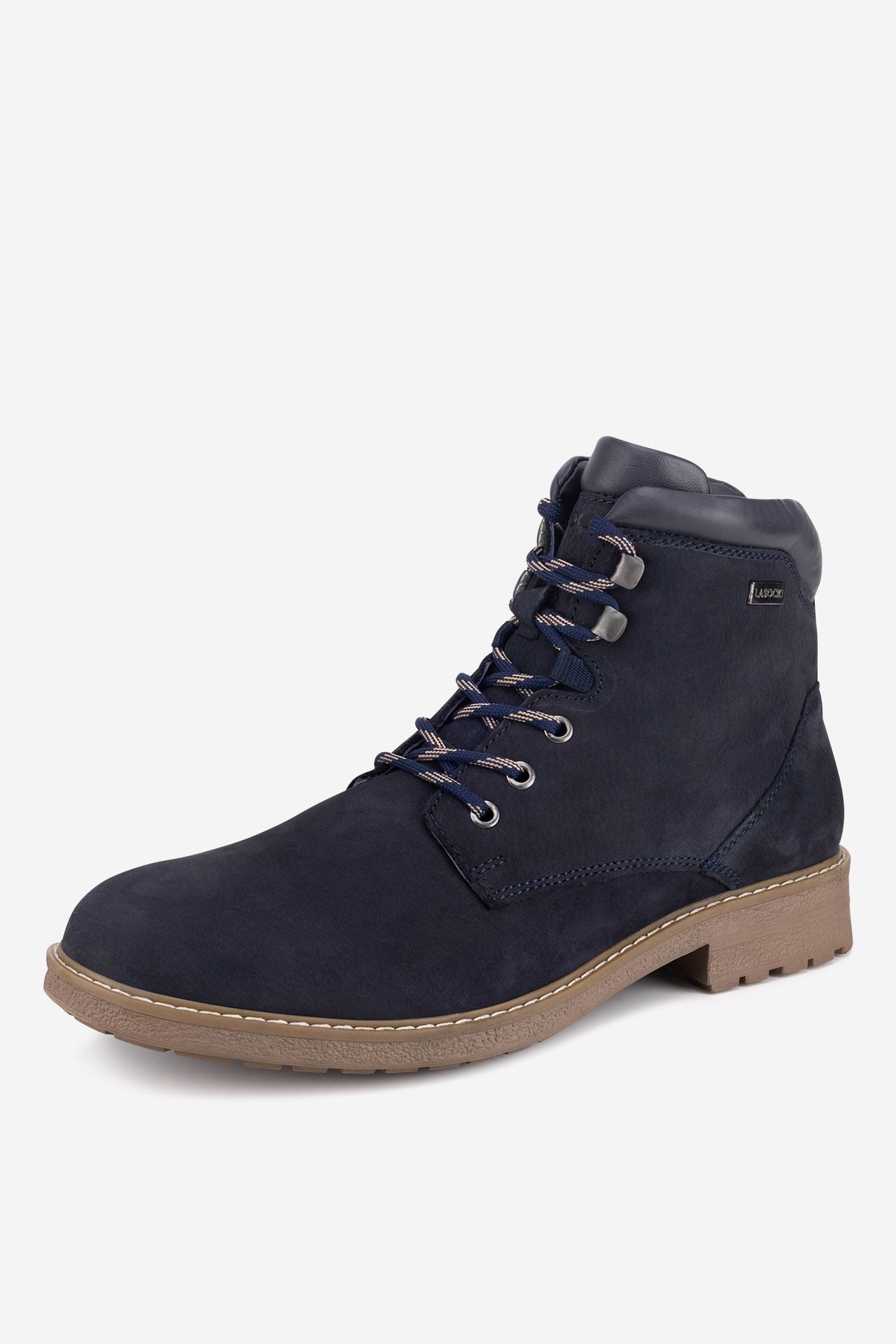 Šněrovací vyšší obuv TMAVĚ MODRÁ