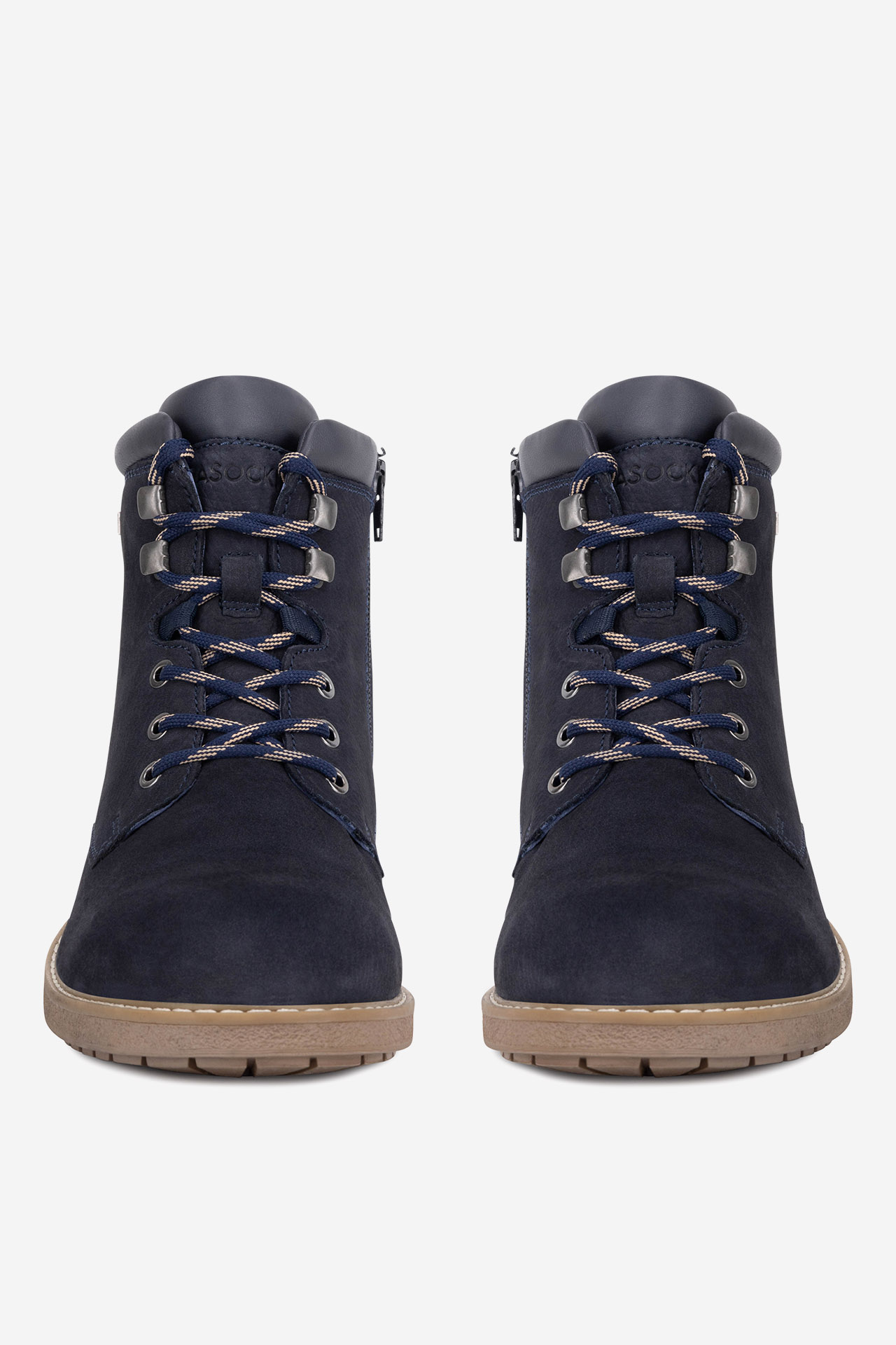 Šněrovací vyšší obuv TMAVĚ MODRÁ