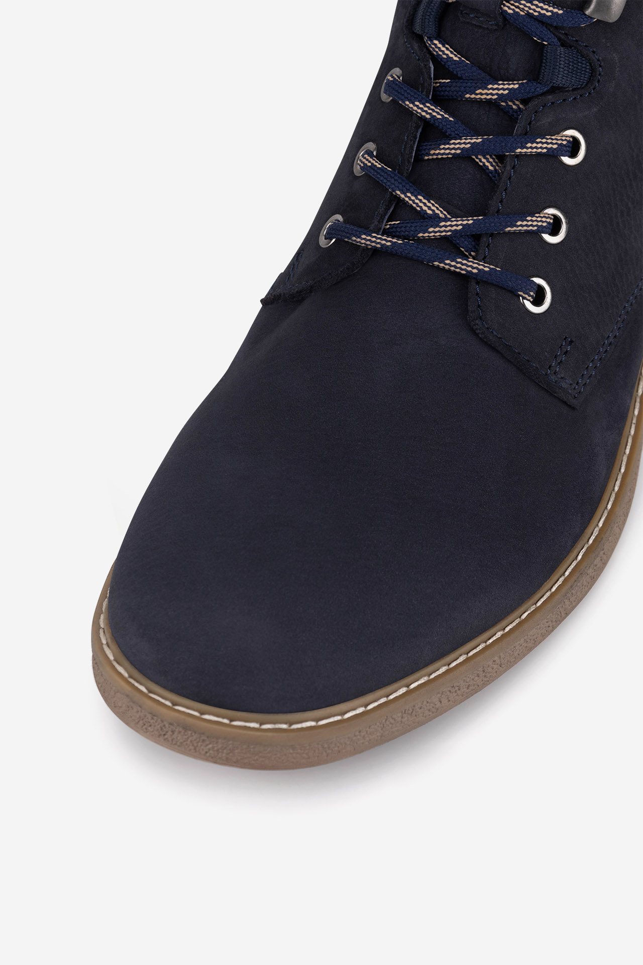 Šněrovací vyšší obuv TMAVĚ MODRÁ