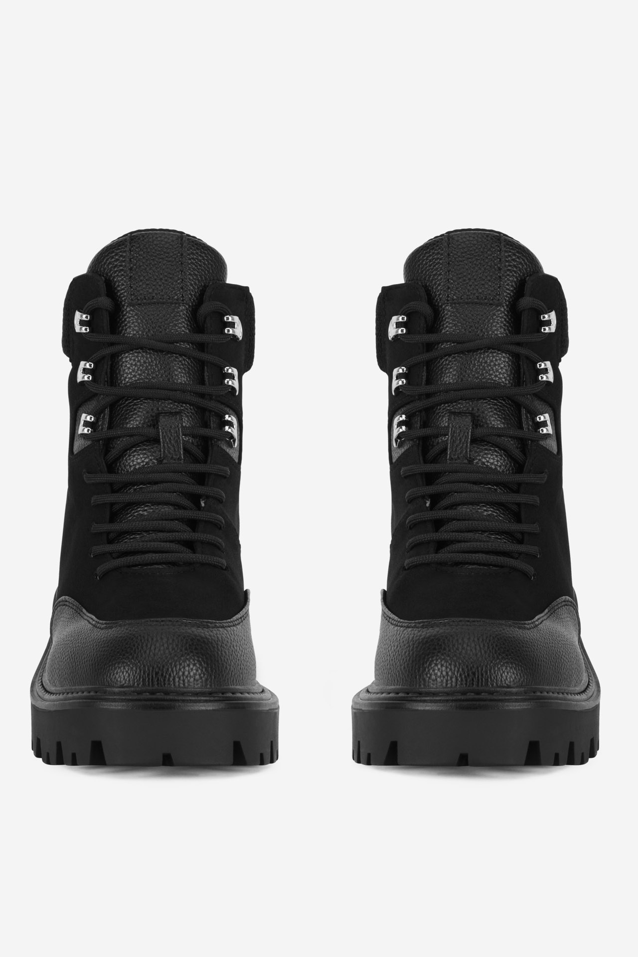 Šněrovací vyšší obuv ČERNÁ