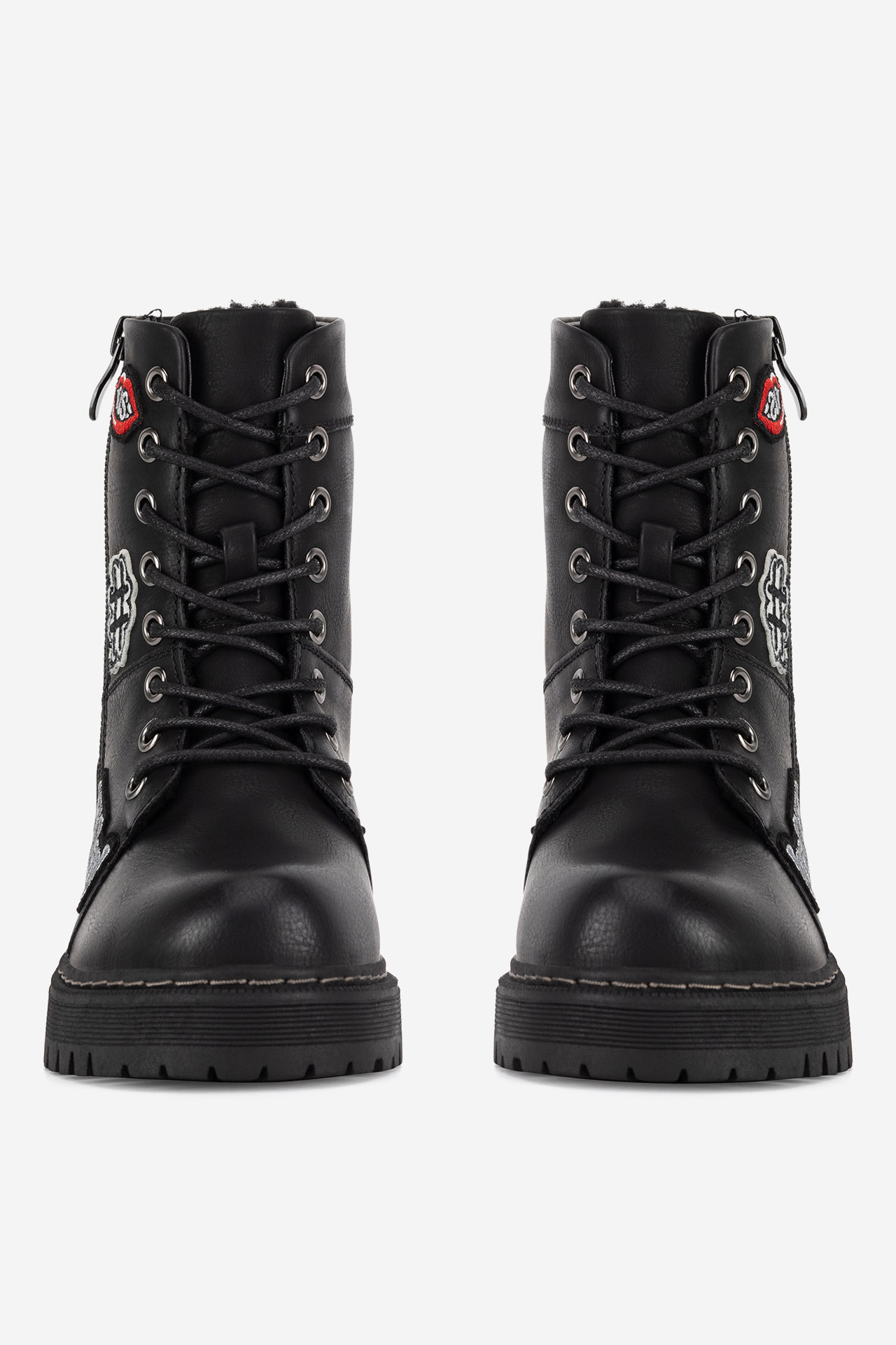 Gležnjarji z vezalkami Črna