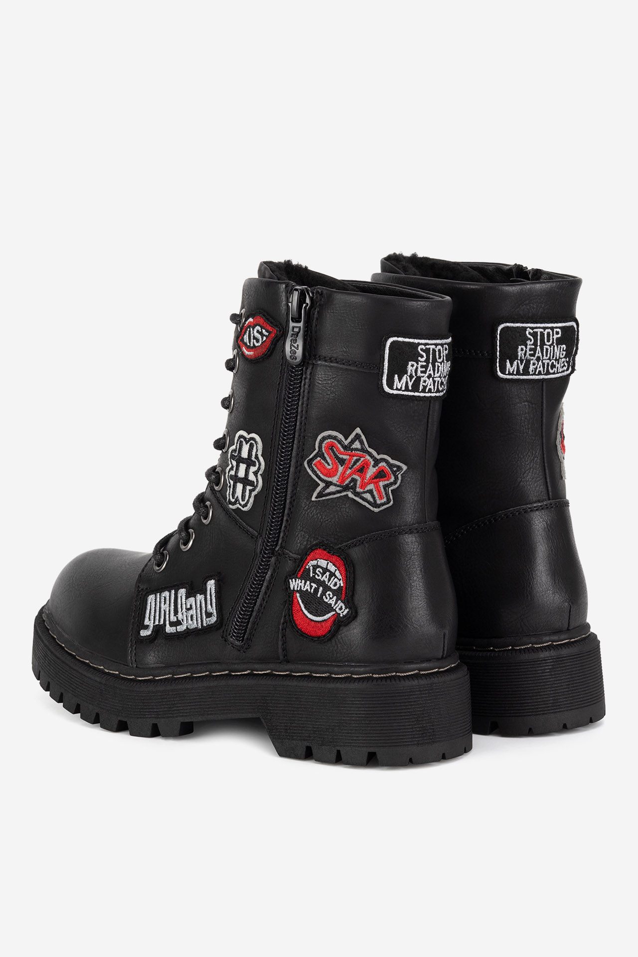 Gležnjarji z vezalkami Črna