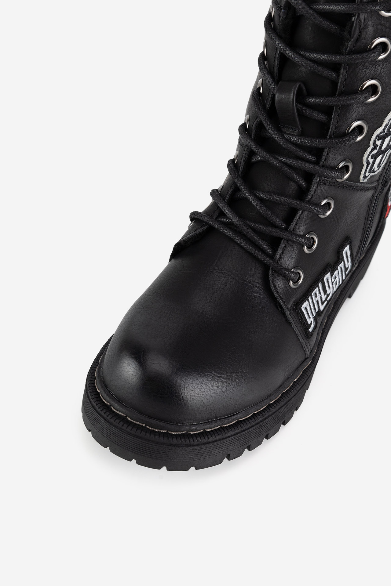 Gležnjarji z vezalkami Črna