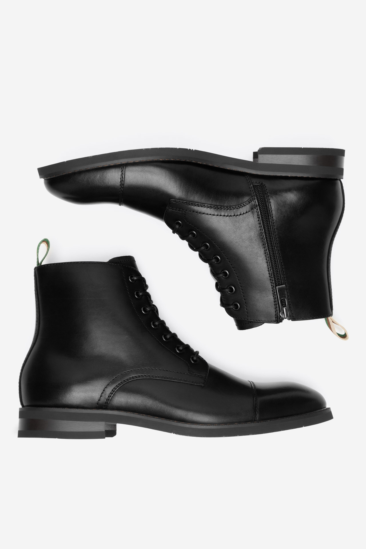 Šněrovací vyšší obuv ČERNÁ