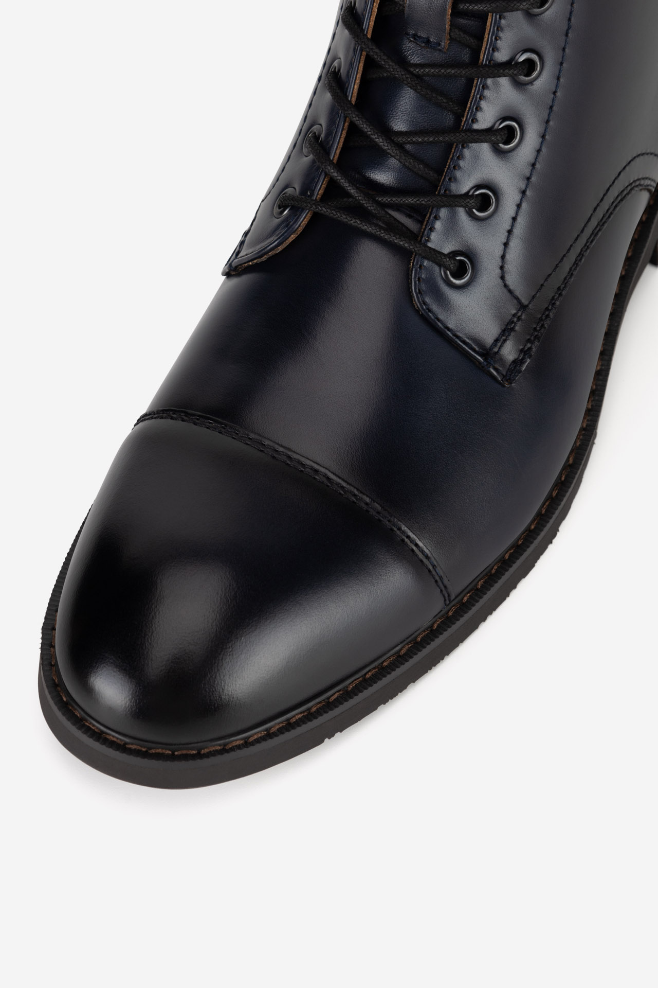 Gležnjarji z vezalkami Mornarsko modra