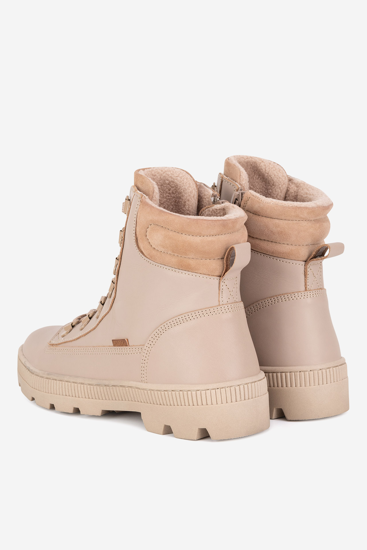 Gležnjarji z vezalkami Bež