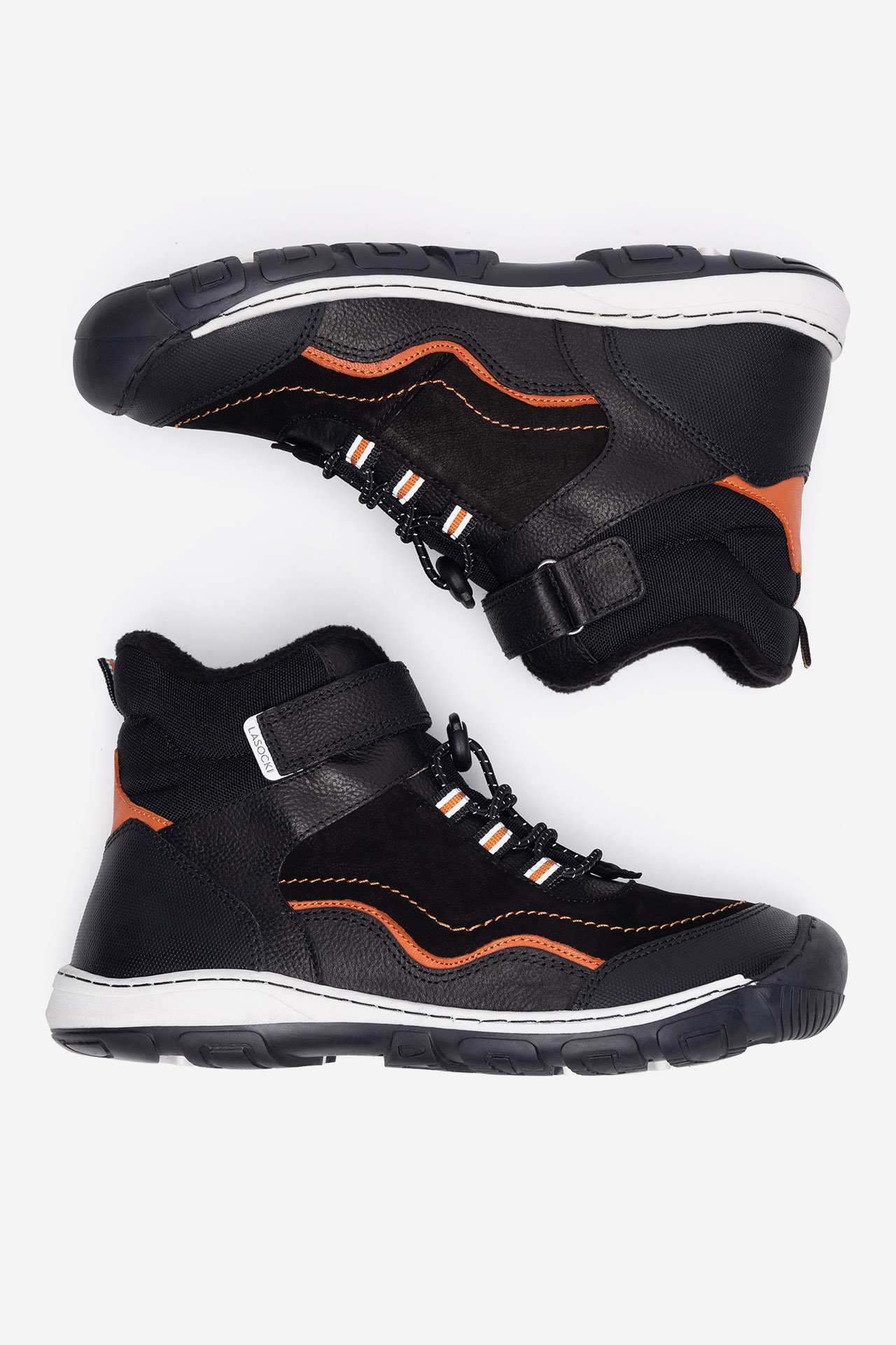 Šněrovací vyšší obuv ČERNÁ