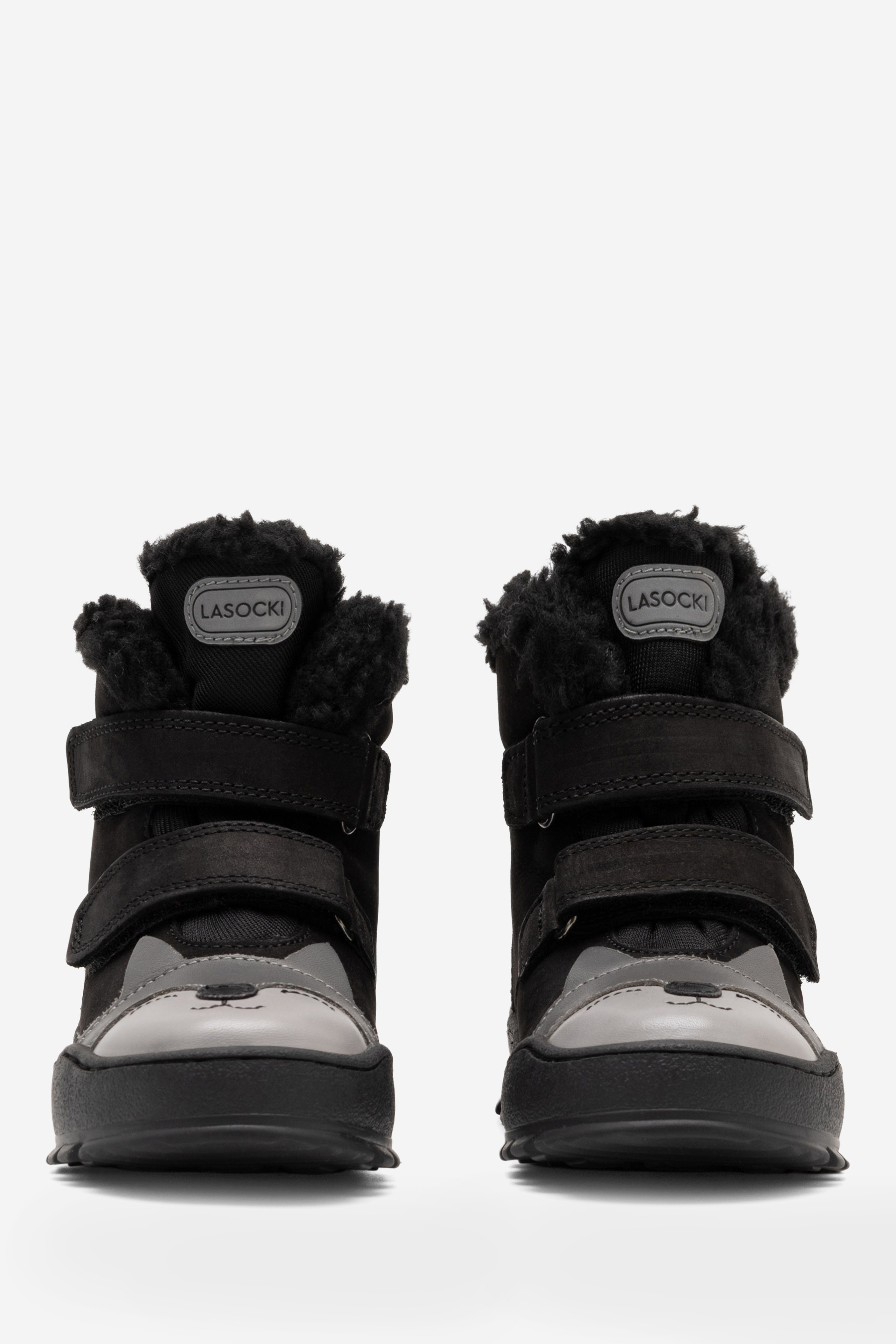 Šněrovací vyšší obuv ČERNÁ