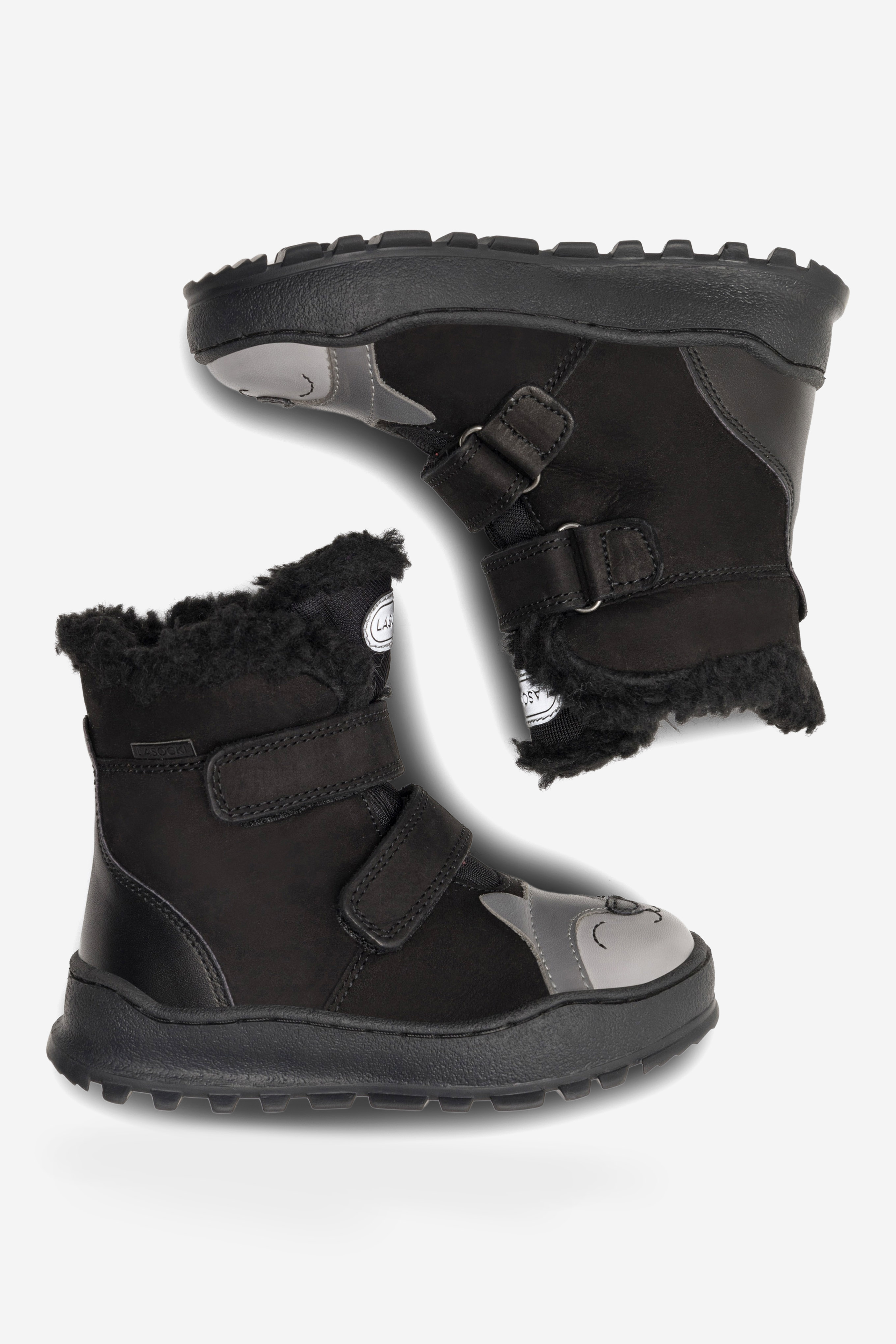 Šněrovací vyšší obuv ČERNÁ