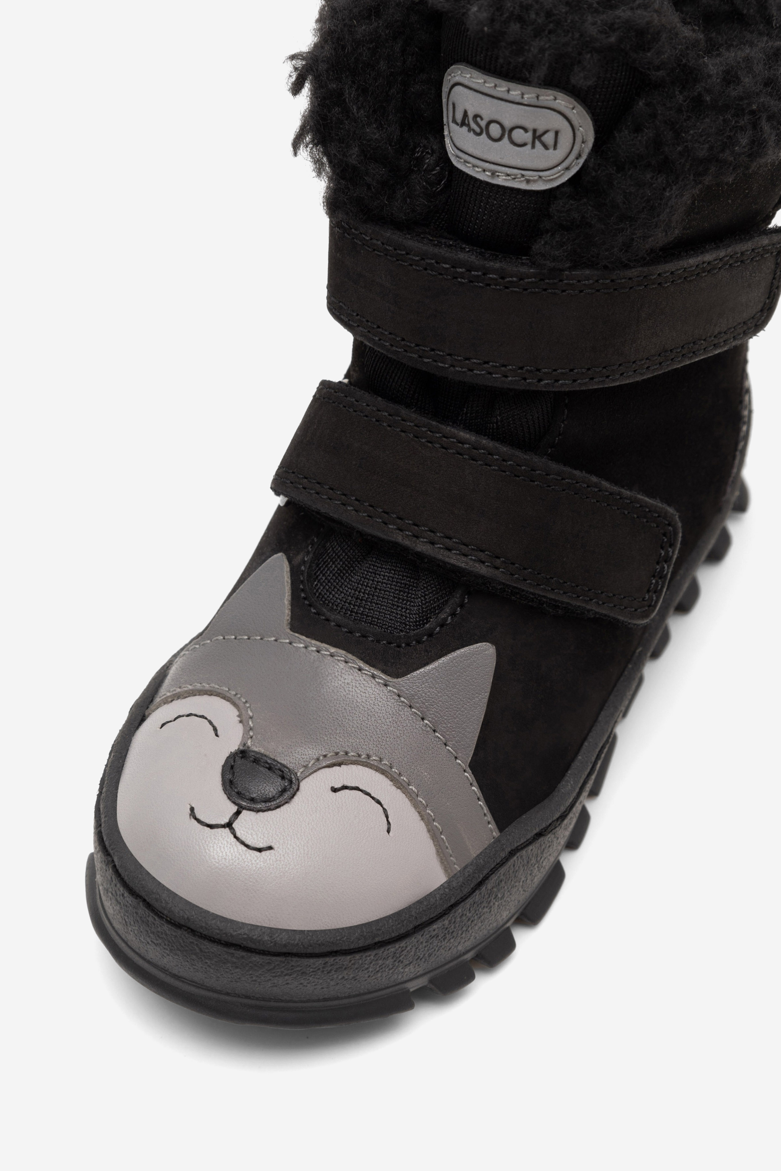 Šněrovací vyšší obuv ČERNÁ