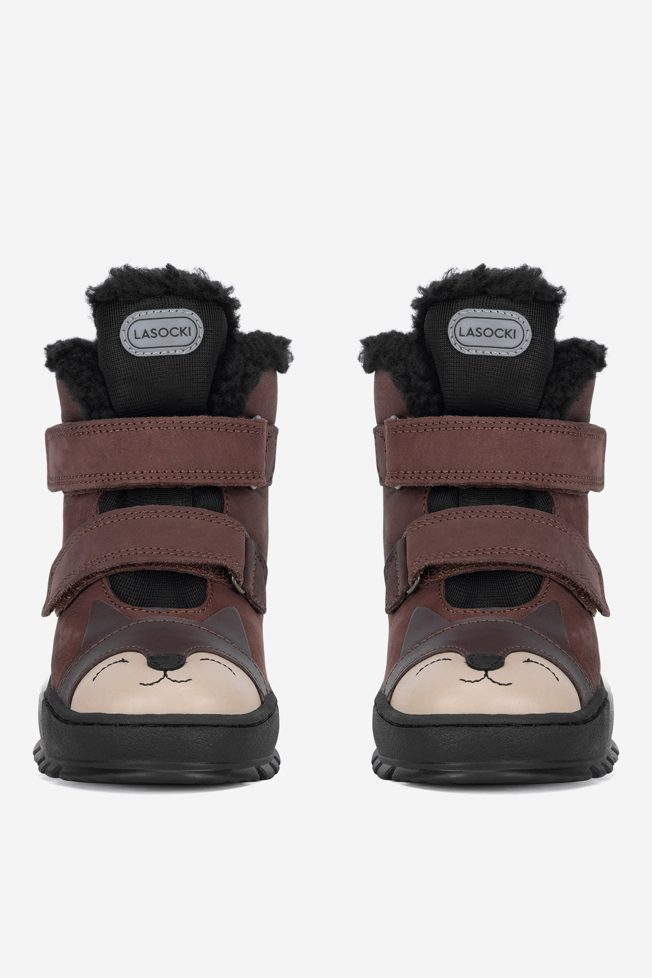 Šněrovací vyšší obuv HNĚDÁ