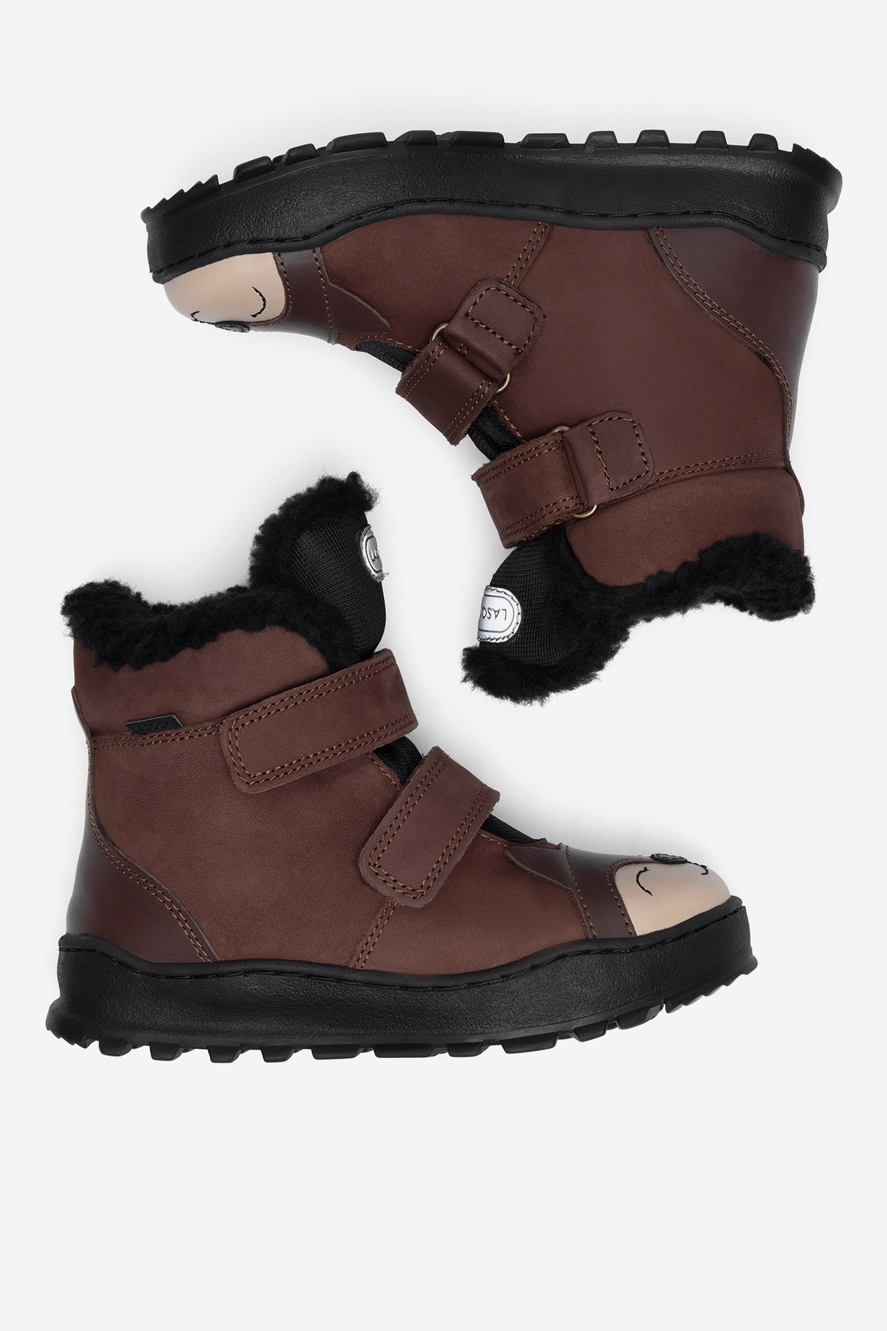 Šněrovací vyšší obuv HNĚDÁ