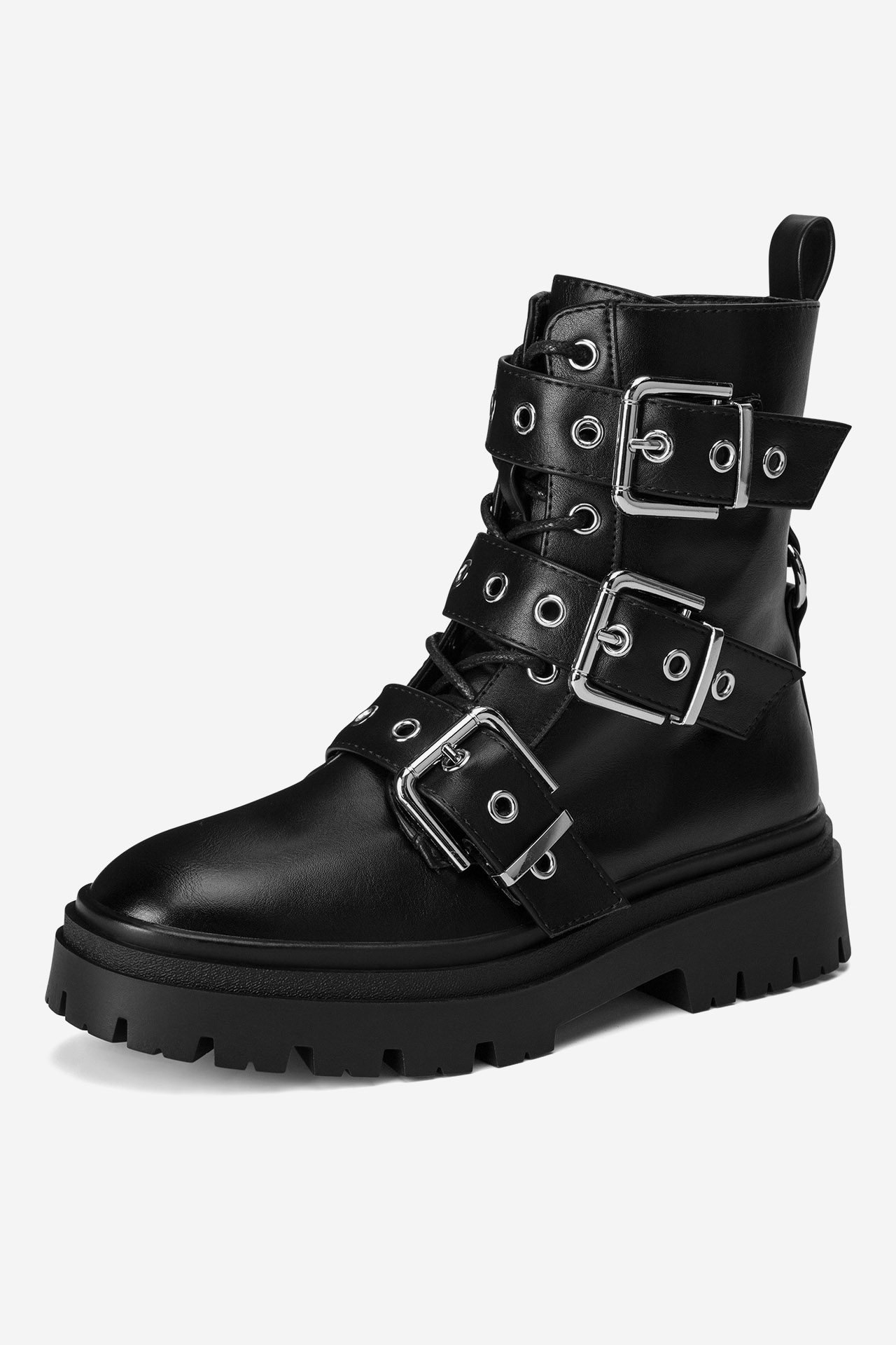 Gležnjarji z vezalkami Črna