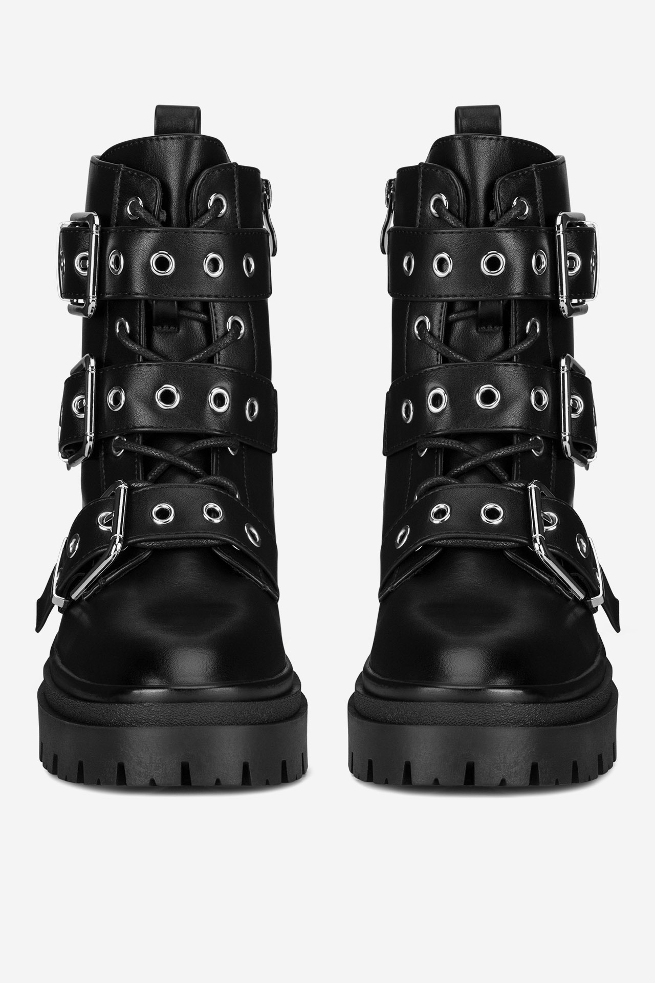 Gležnjarji z vezalkami Črna