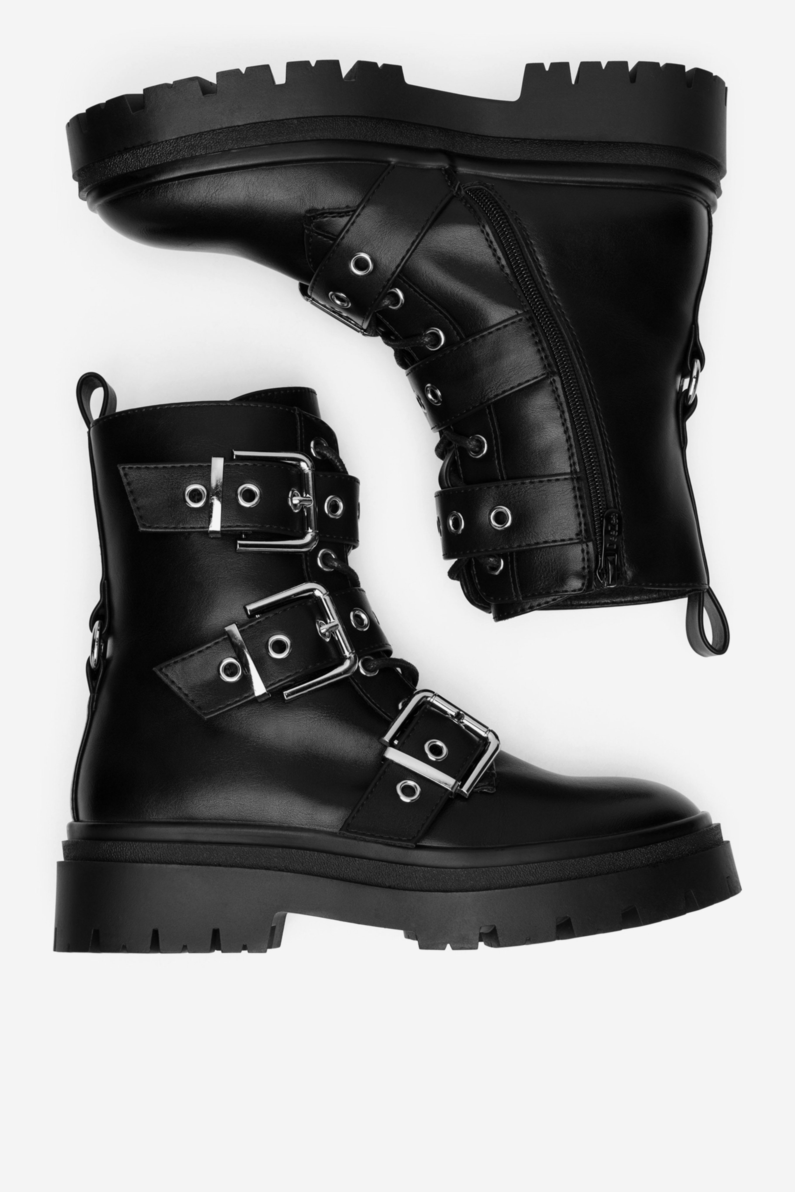 Gležnjarji z vezalkami Črna