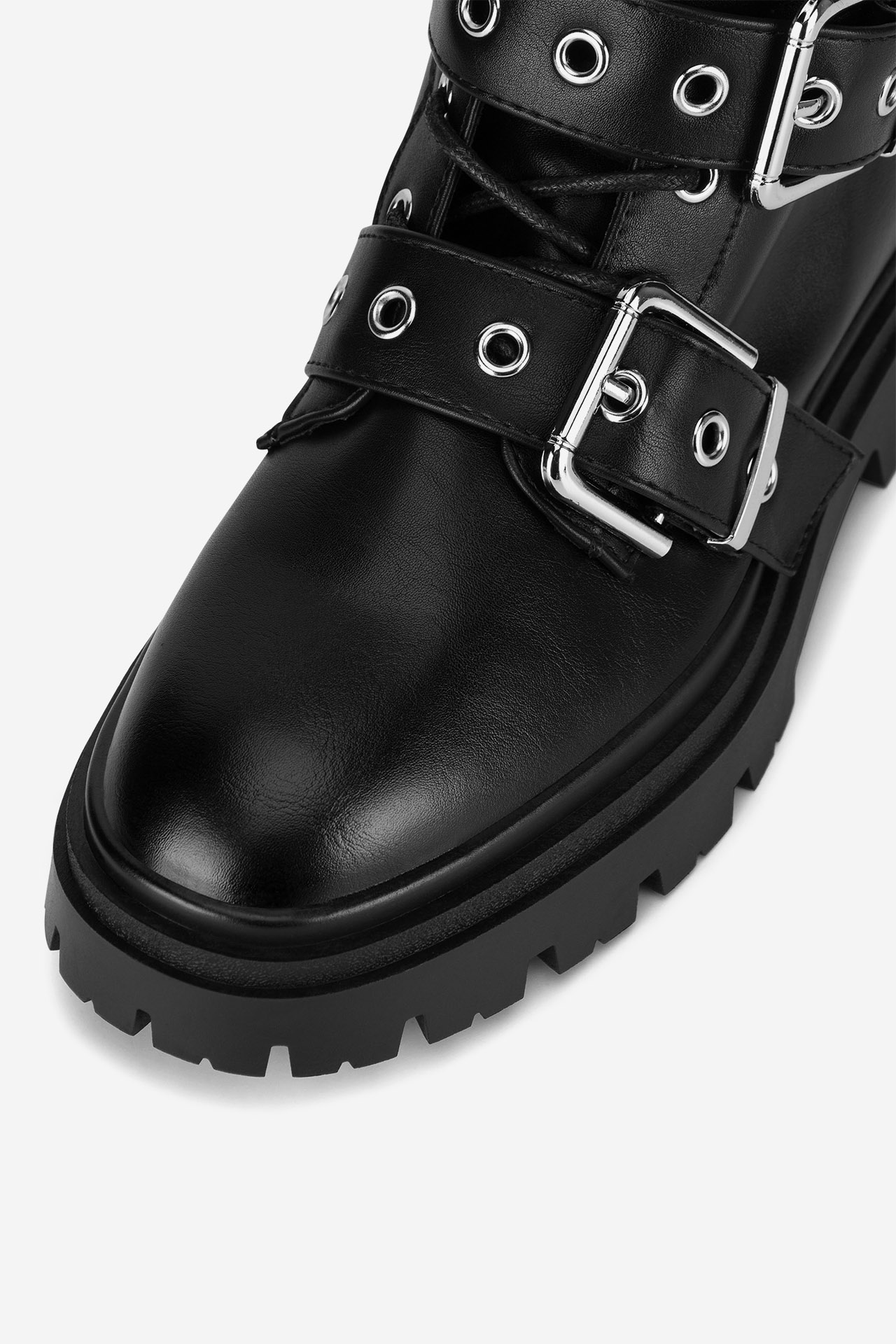 Gležnjarji z vezalkami Črna