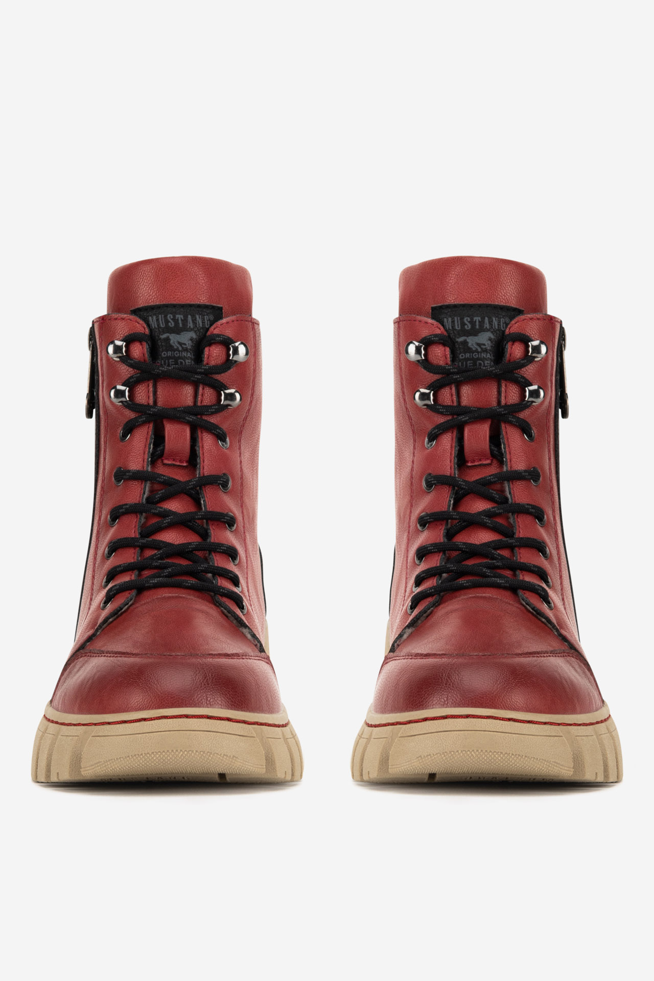 Gležnjarji z vezalkami Rdeča