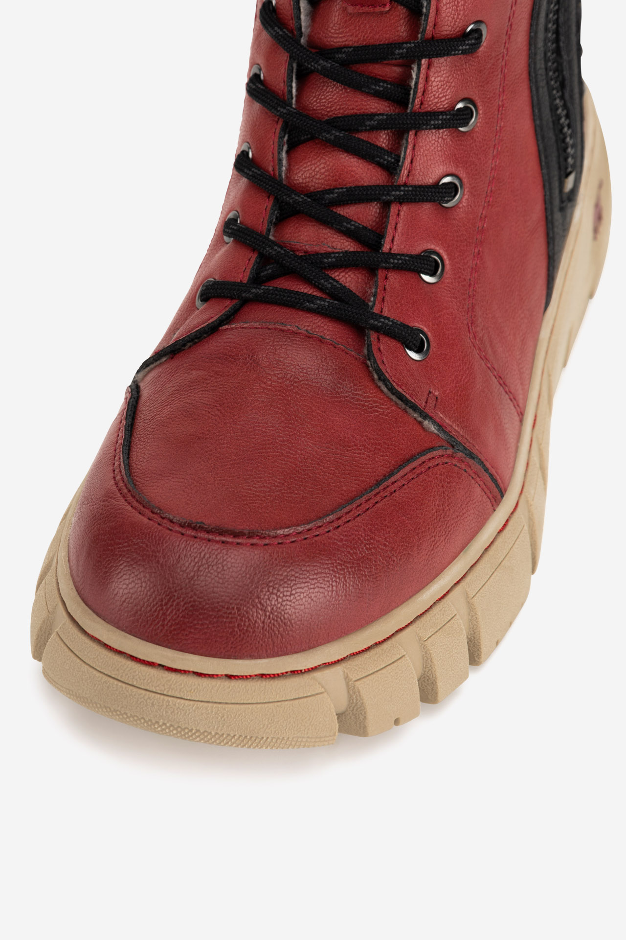 Gležnjarji z vezalkami Rdeča