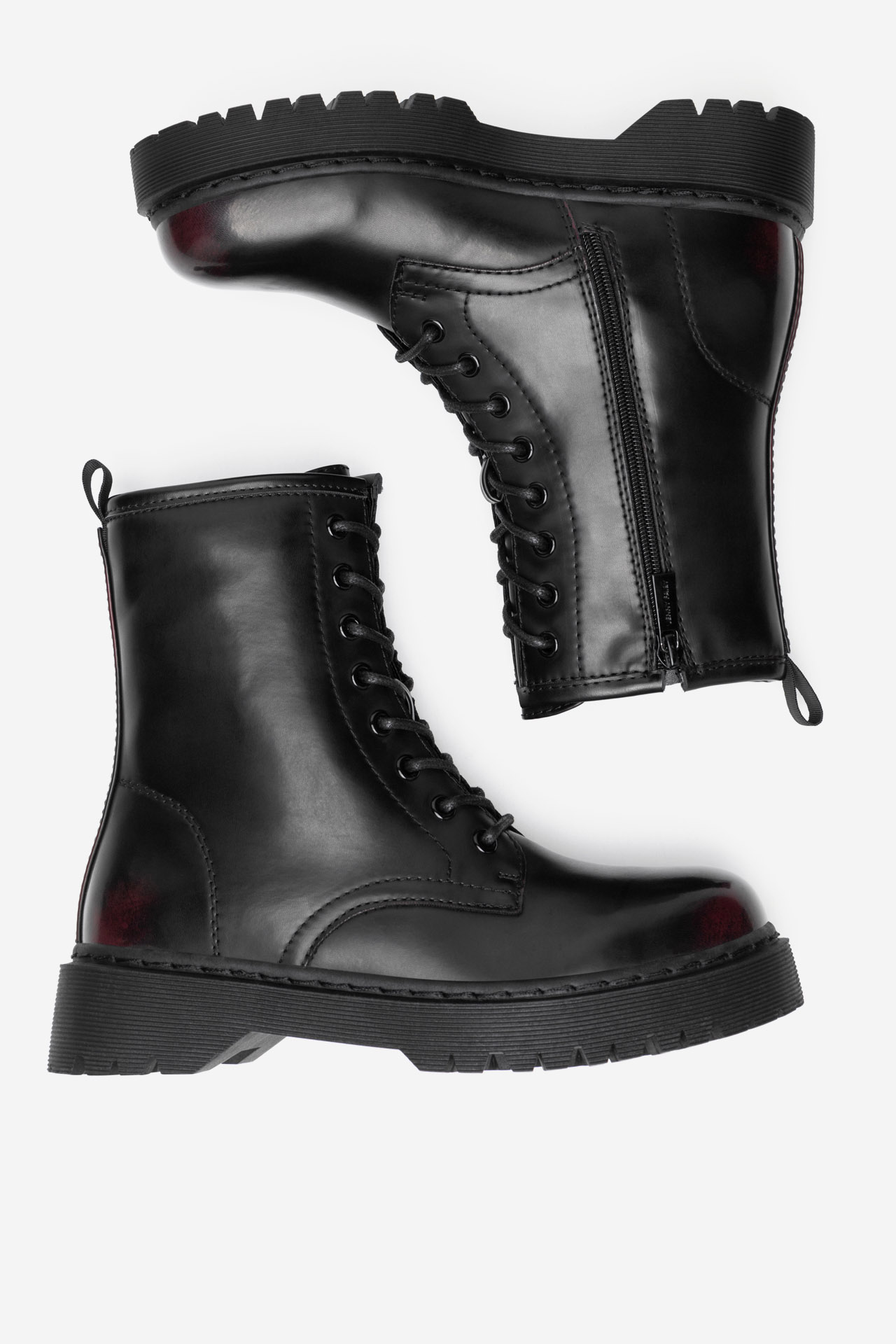 Šněrovací vyšší obuv BORDÓ