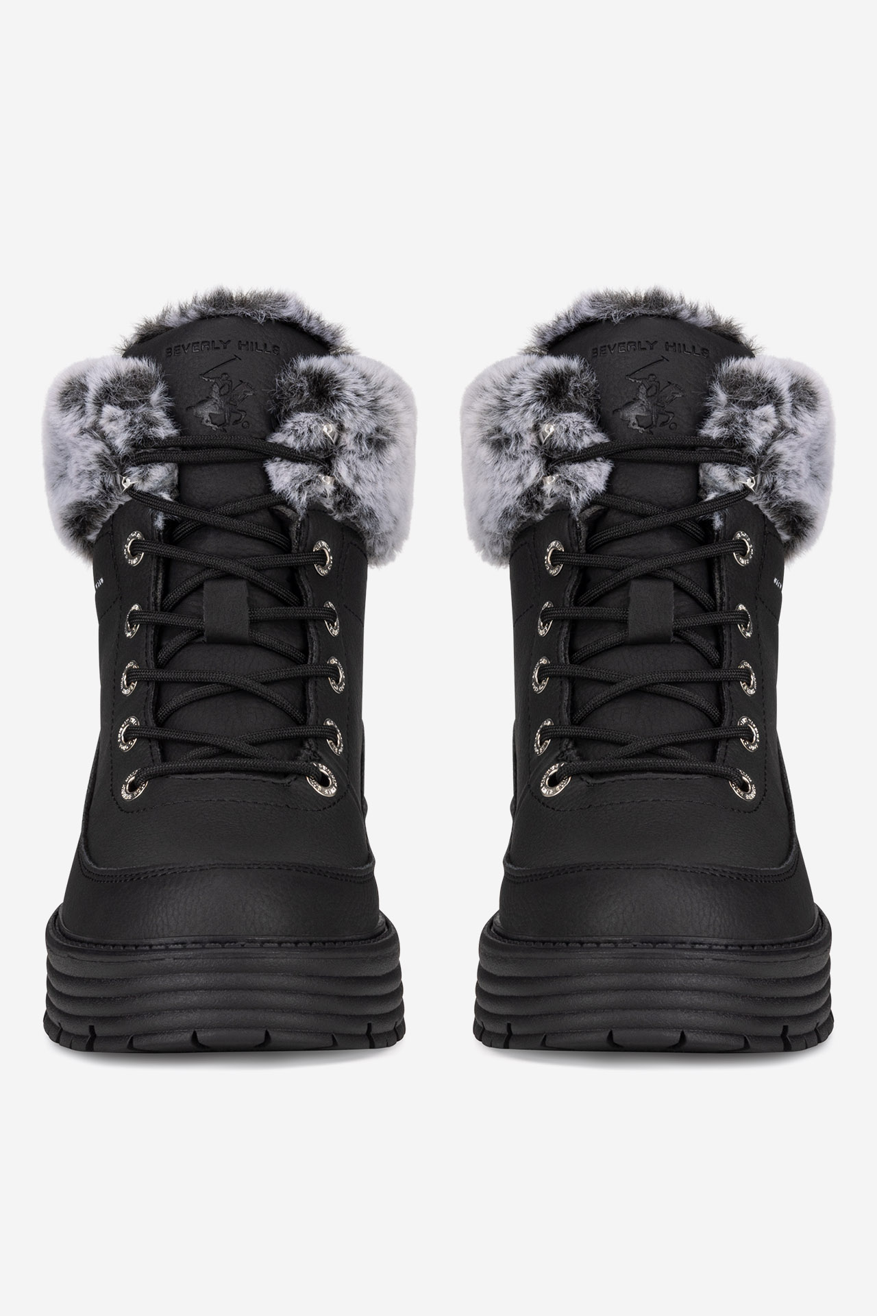 Šněrovací vyšší obuv ČERNÁ